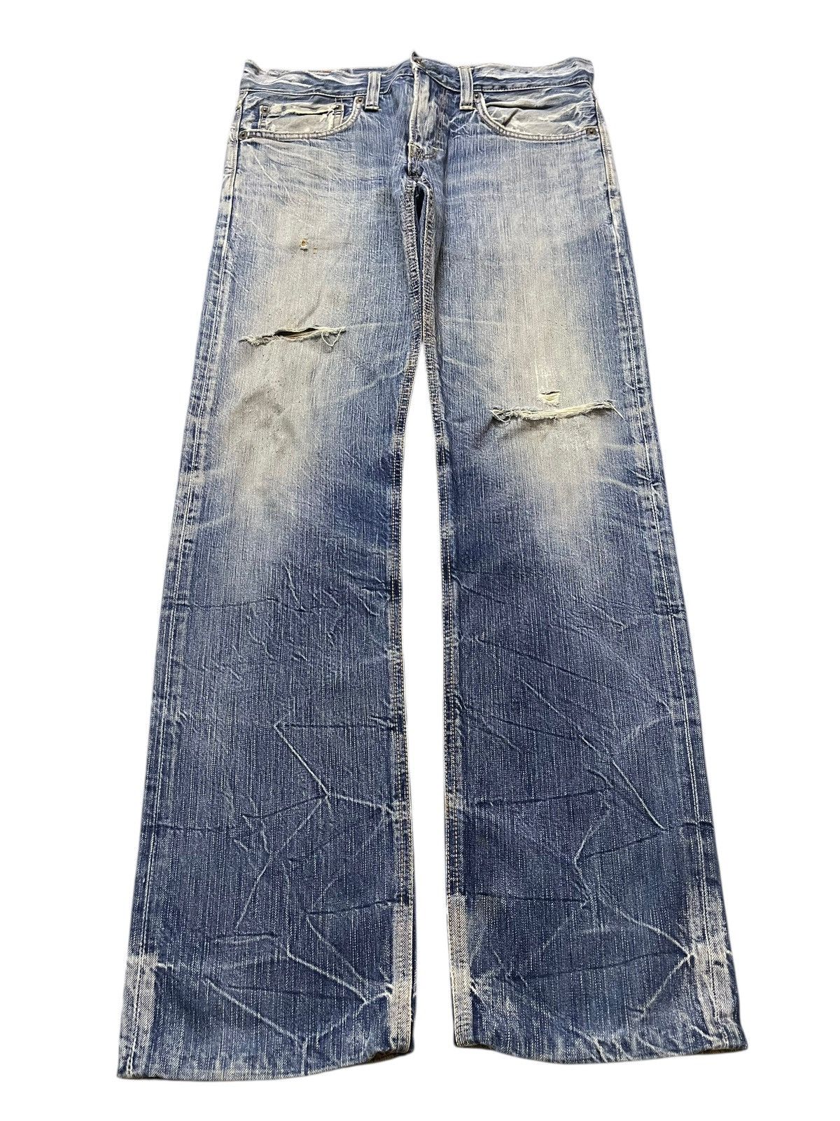 Edwin Vintage Japan Edwin 502 Faded Wash Distressed Loose Jeans Size US 32 / EU 48 - 1 Thumbnail