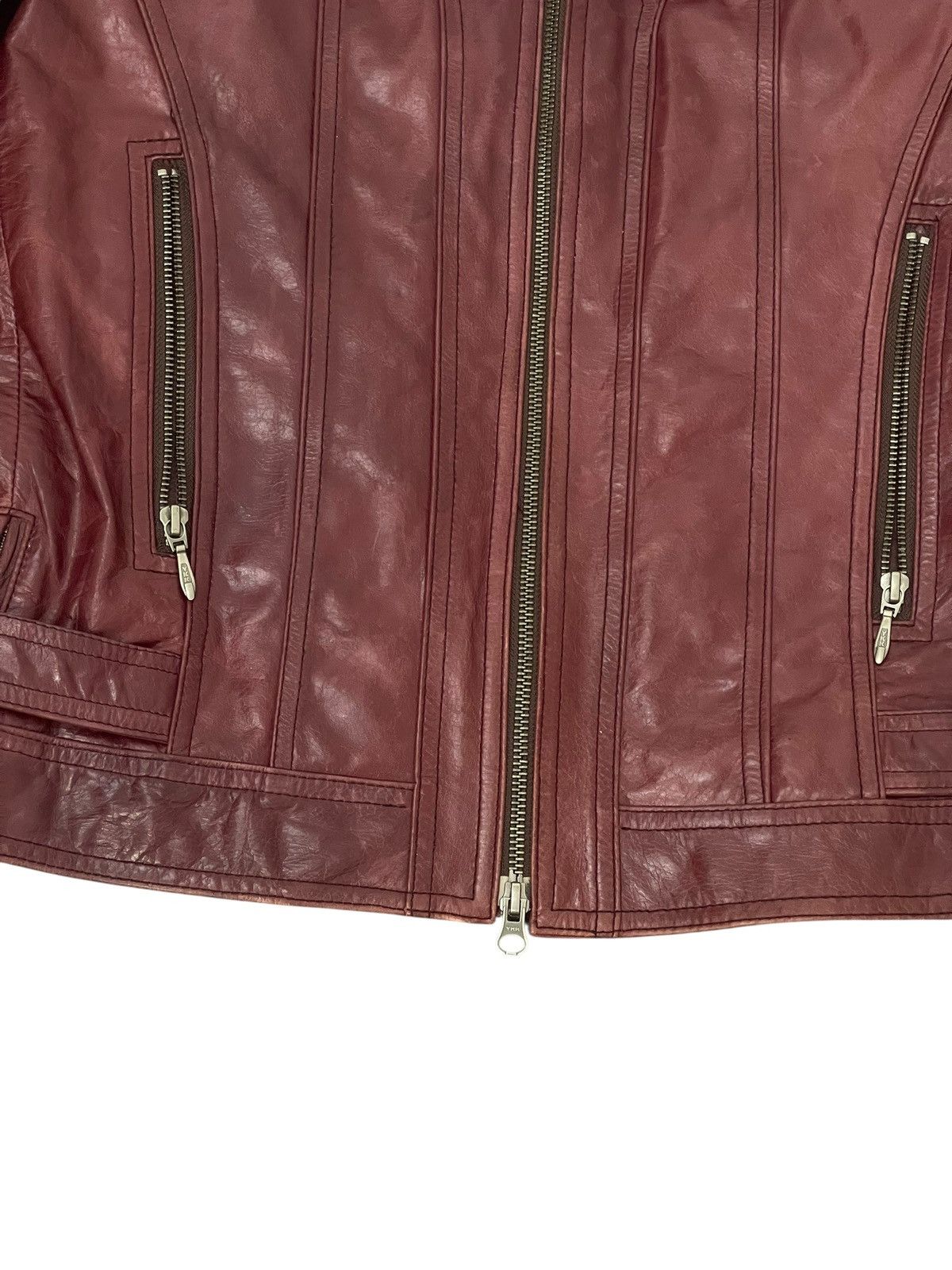 Tornado Mart Cow Hide Leather Jacket Tornado Mart Slim Dark Marroon 6🟩8 Size US M / EU 48-50 / 2 - 3 Thumbnail