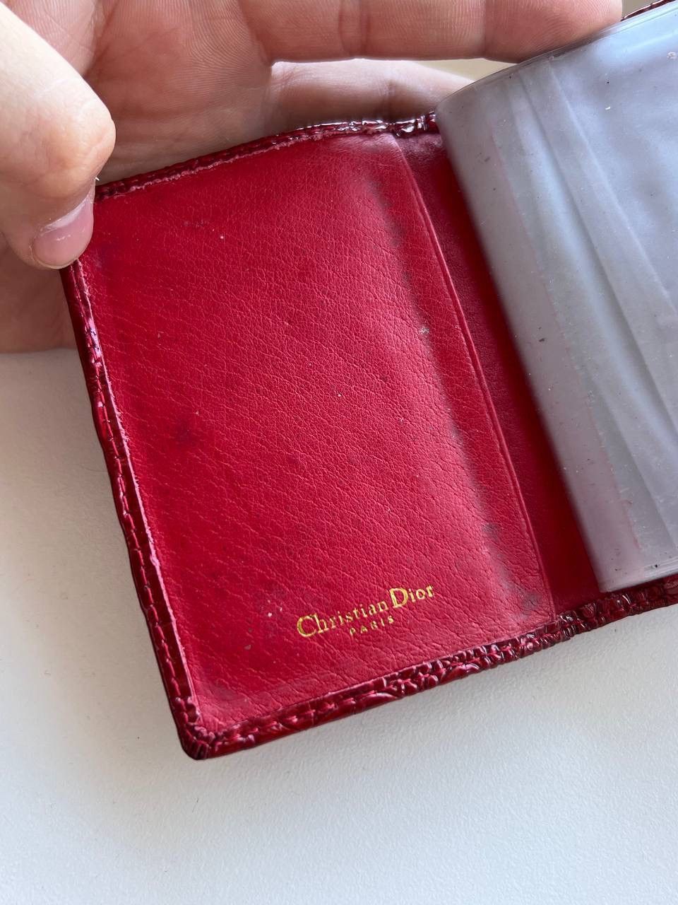 Dior Christian Dior Card Holder Wallet Vintage 90’s Red Burgundy Size ONE SIZE - 5 Thumbnail