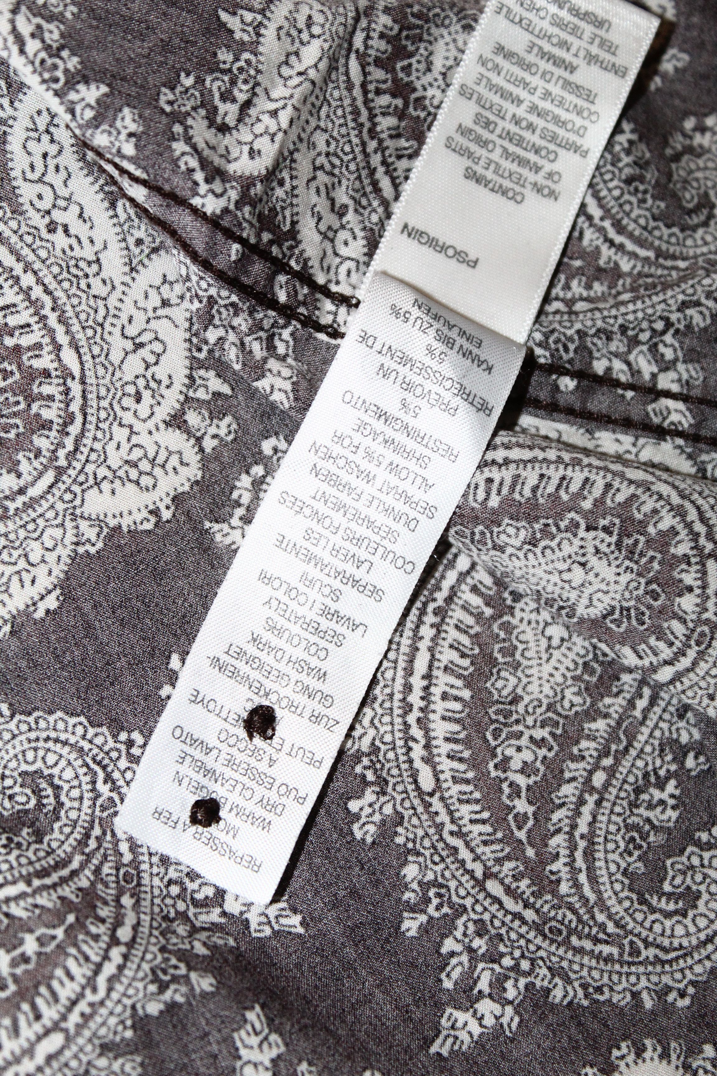 Paul Smith Paul Smith Super Slim Iconic Baroque Paisley Black S/S Shirt Size US S / EU 44-46 / 1 - 8 Thumbnail