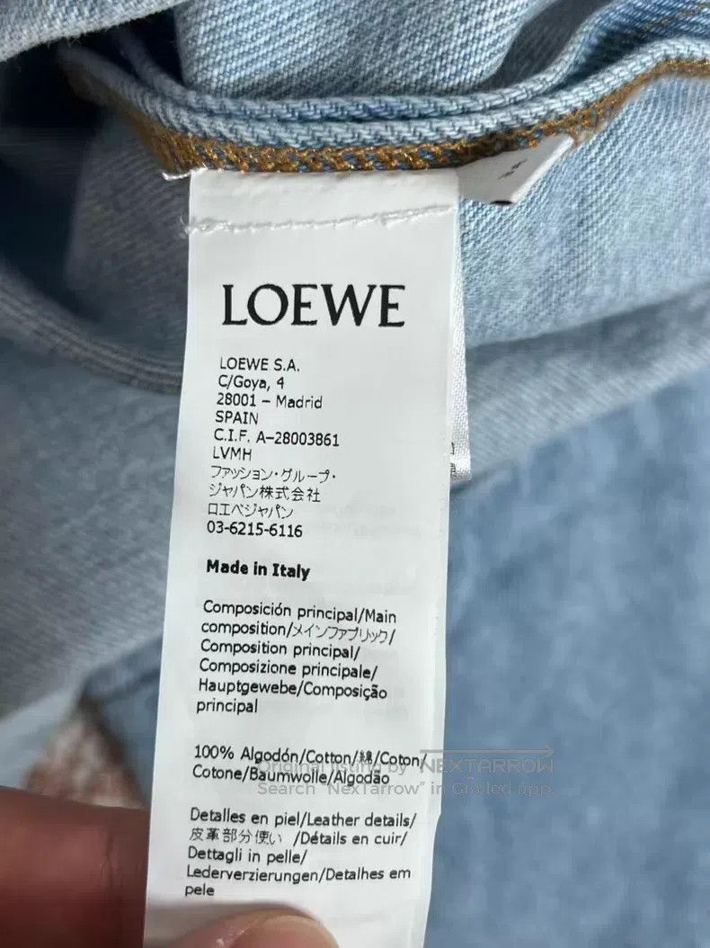Loewe Loewe Back leather logo blue stone washed denim loose butt Size XS / US 0-2 / IT 36-38 - 4 Thumbnail