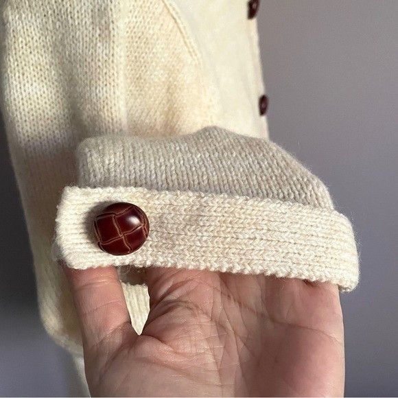 Vintage Vintage Puppy Hooded Wool Blend Cardigan Sweater - Small Size S / US 4 / IT 40 - 6 Thumbnail