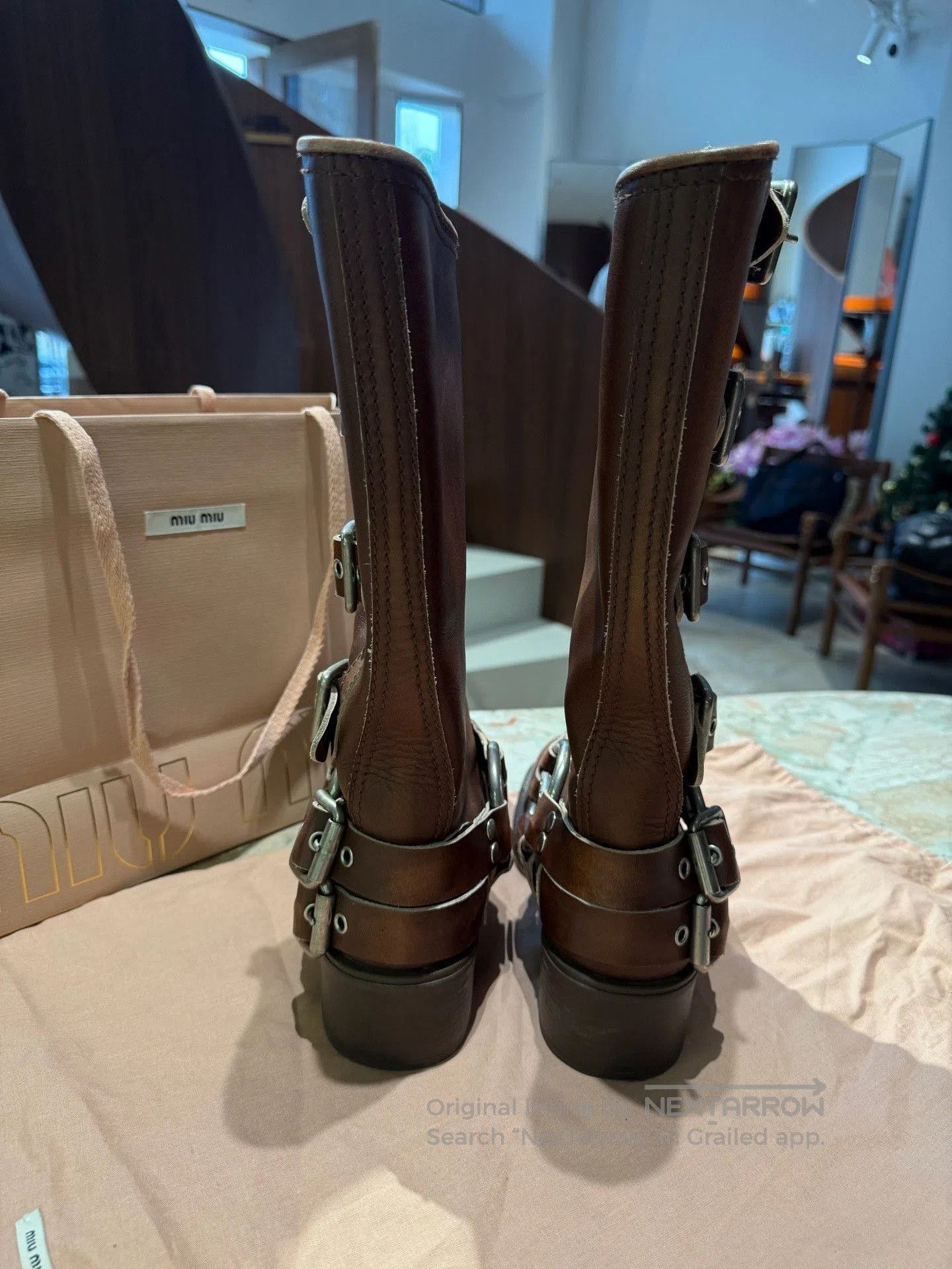Miu Miu Miu Miu Classic Mid-Calf Leather Boots. Size US 6 / IT 36 - 3 Thumbnail