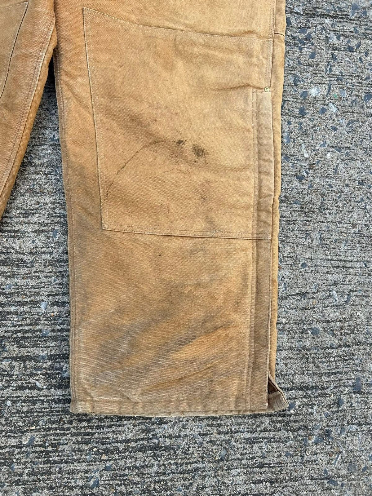 Carhartt Vintage 90s Carhartt Tan Distressed Double Knee Overall48x30 Size US 44 / EU 60 - 12 Thumbnail