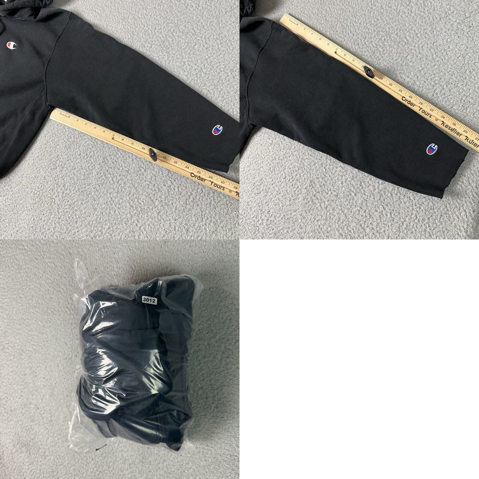 Champion VINTAGE Champion Hoodie Mens M Black Drawstring Pullover 90s Reversible Distressed Size US M / EU 48-50 / 2 - 9 Thumbnail