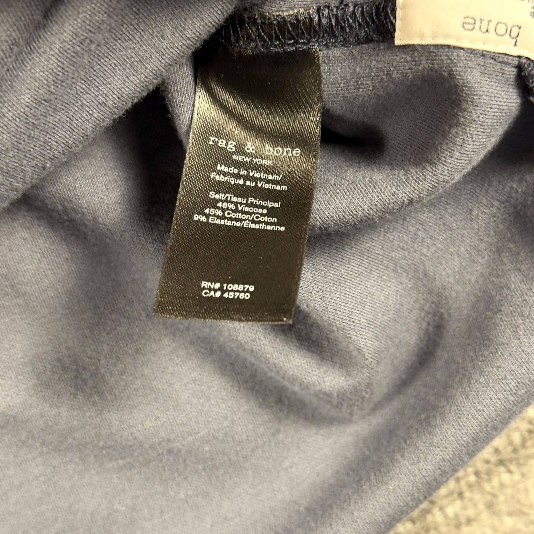 Rag & Bone Rag & Bone Shirt Mens Small Blue Solid Short Sleeve Button Up Stretch Jersey Size US S / EU 44-46 / 1 - 4 Thumbnail