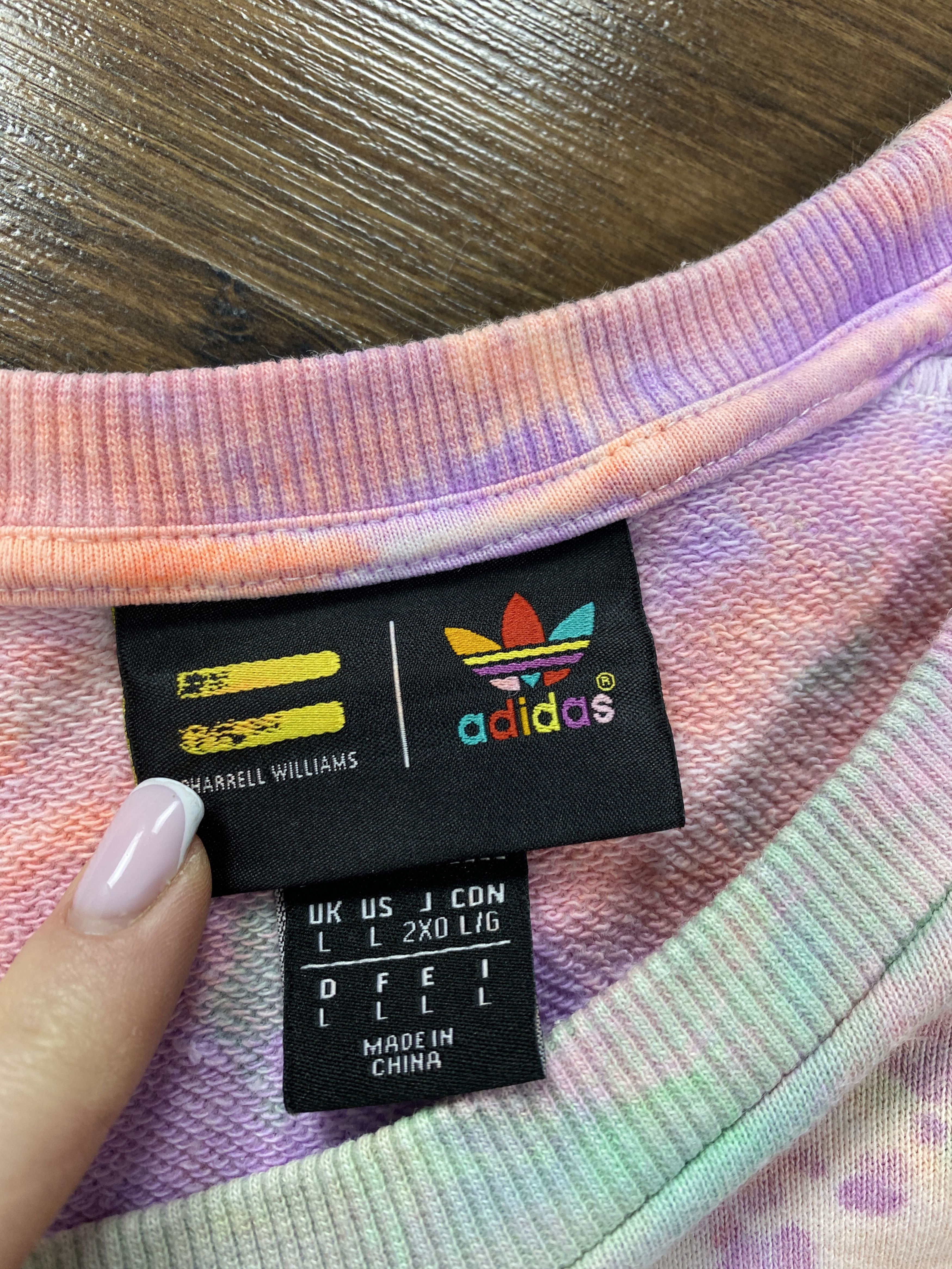 Adidas × Pharrell Adidas x Pharrell Hu Holi tye dye sweatshirt Size US L / EU 52-54 / 3 - 4 Thumbnail