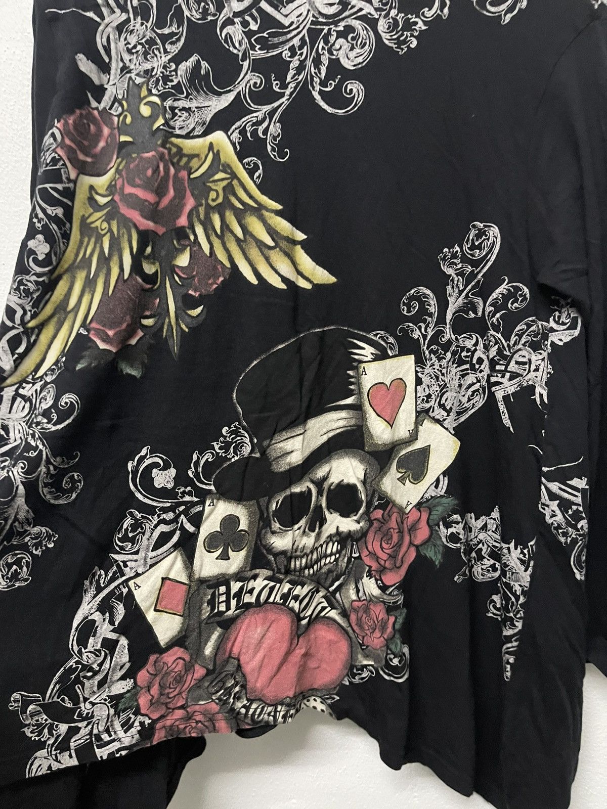 Japanese Brand 2000s DIG DEEP JAPANESEBRAND SKULL ASYMMETRICAL LONG SLEEVE Size L / US 10 / IT 46 - 15 Thumbnail