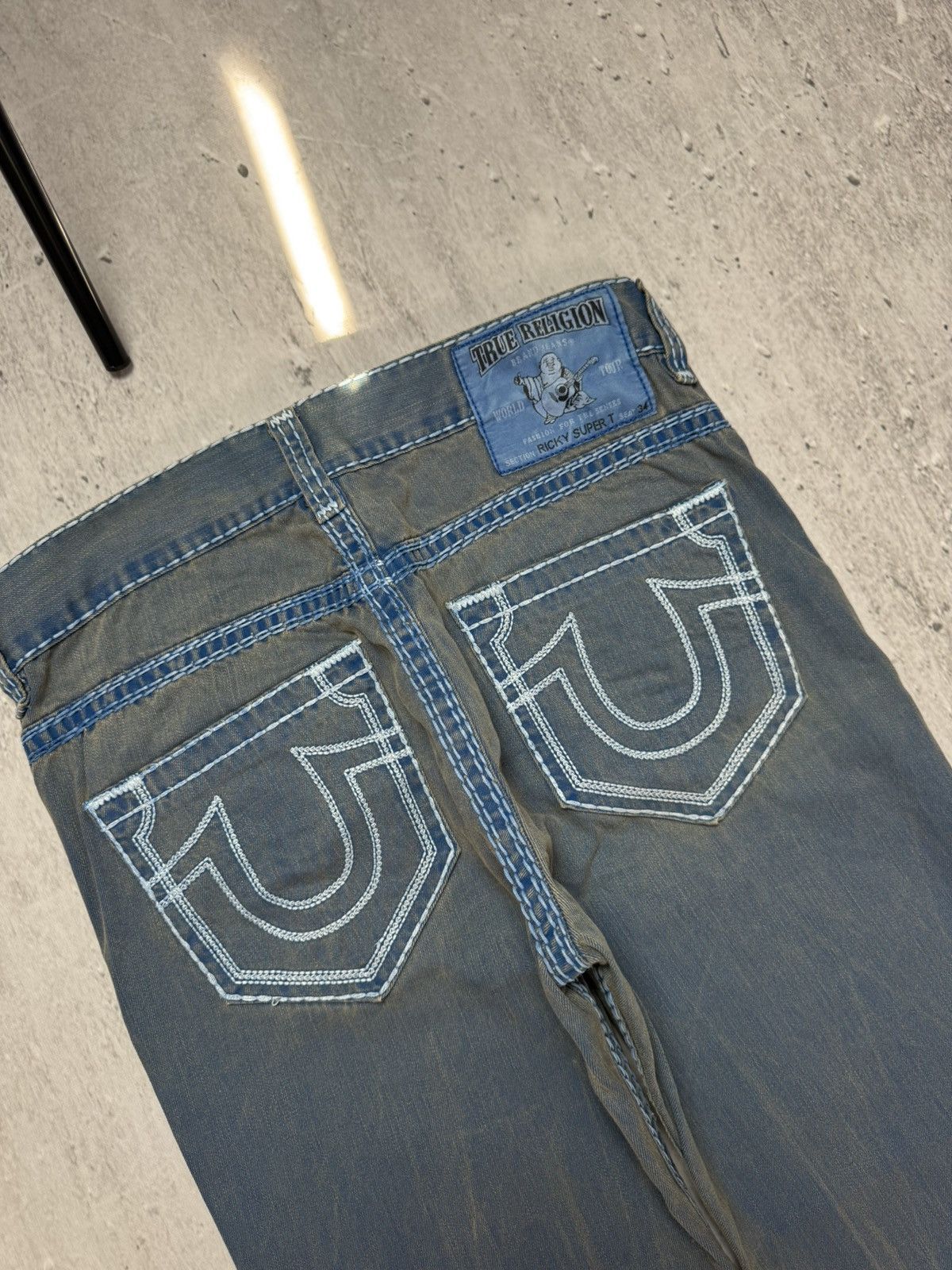 True Religion True Religion Vintage Ricky Super T Distressed Y2K Jeans Size US 36 / EU 52 - 2 Thumbnail