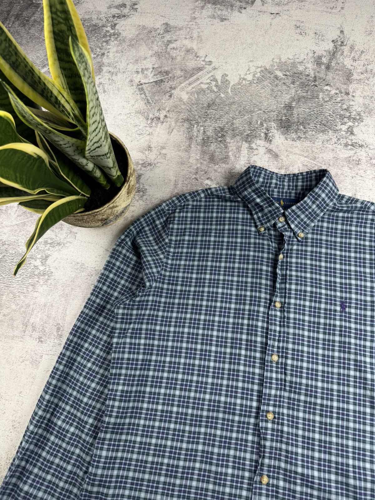 Polo Ralph Lauren Polo Ralph Lauren XL Checked Slim Fit Button Blue Men’s Plaid LongSleeve Shirt Size US XL / EU 56 / 4 - 6 Thumbnail