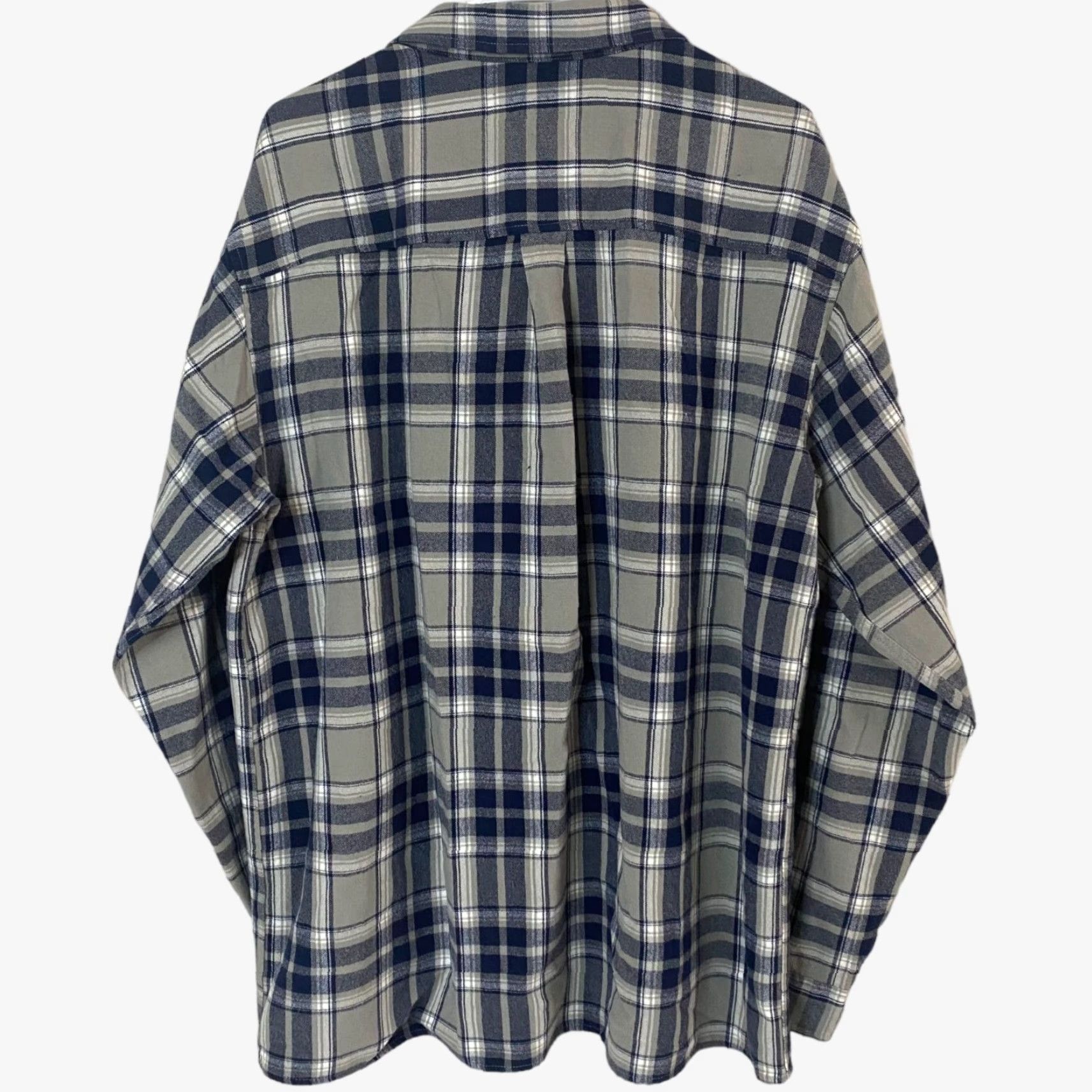 Blair VINTAGE John Blair Button Up Flannel Shirt Long Sleeve Plaid Blues Gray Mens XL Size US XL / EU 56 / 4 - 3 Thumbnail