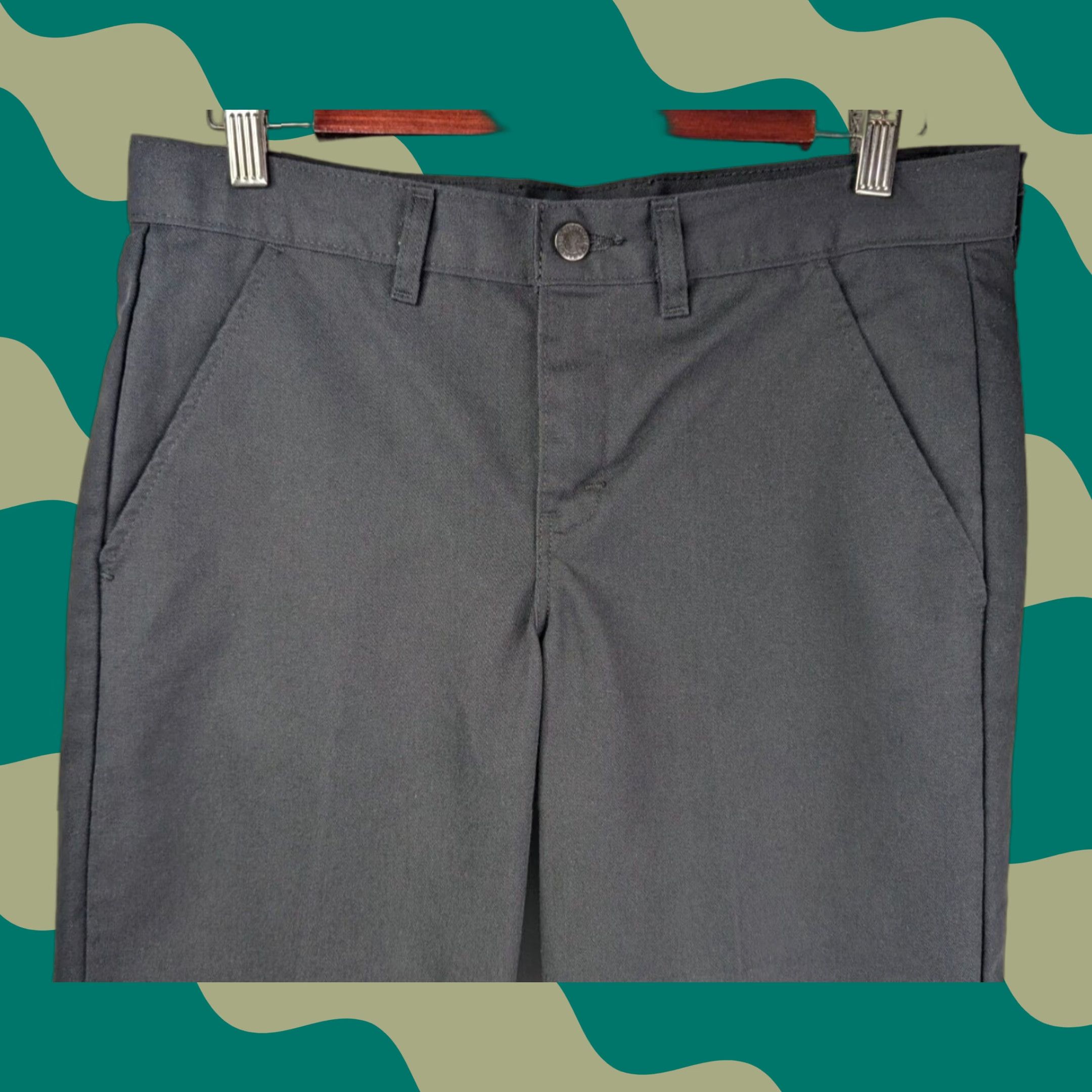 Dickies VINTAGE Dickies Pants Slim Flat Front Straight Leg Workwear Mens 32x32 Black Twill 65/35 Pockets Logo Size US 32 / EU 48 - 1 Thumbnail