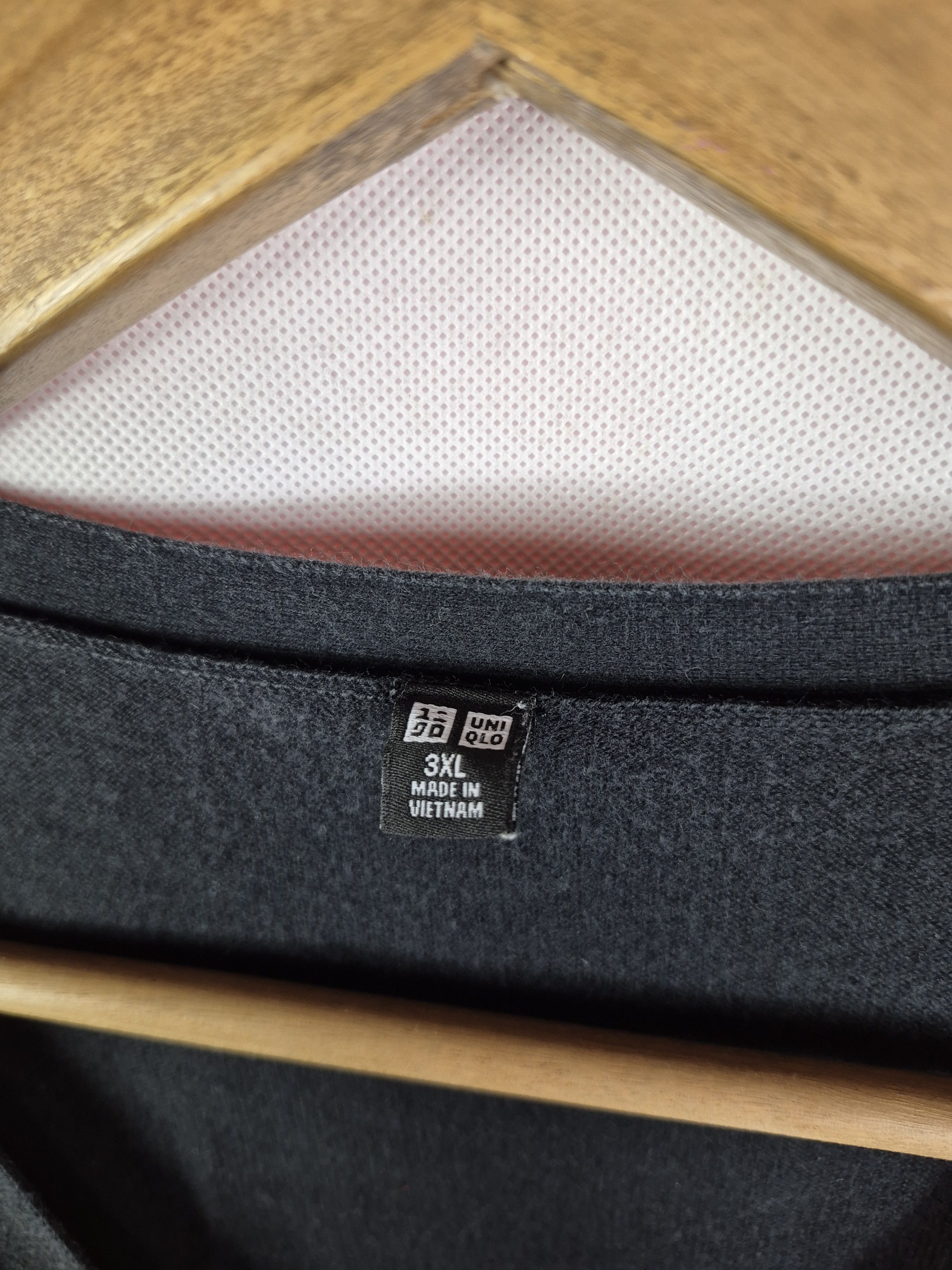 Japanese Brand 🔥 Uniqlo Black Cardigan Sweater Knitwear Size 3XL / US 20-22 - 6 Thumbnail
