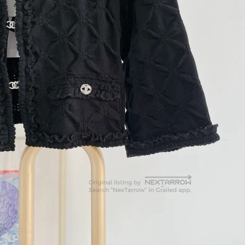 Chanel Chanel Black knitted cardigan coat Size XXS / US 00 / IT 34 - 4 Thumbnail
