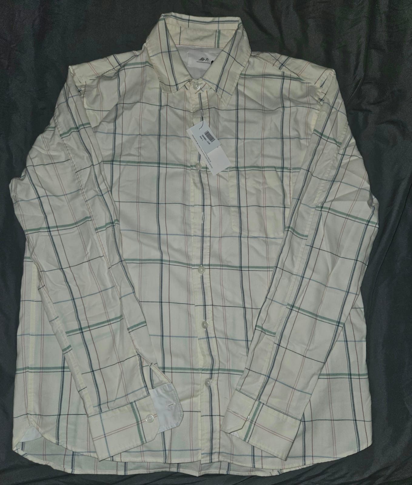 Mr P. Checked Organic Cotton Twill Shirt Size US L / EU 52-54 / 3 - 2 Thumbnail