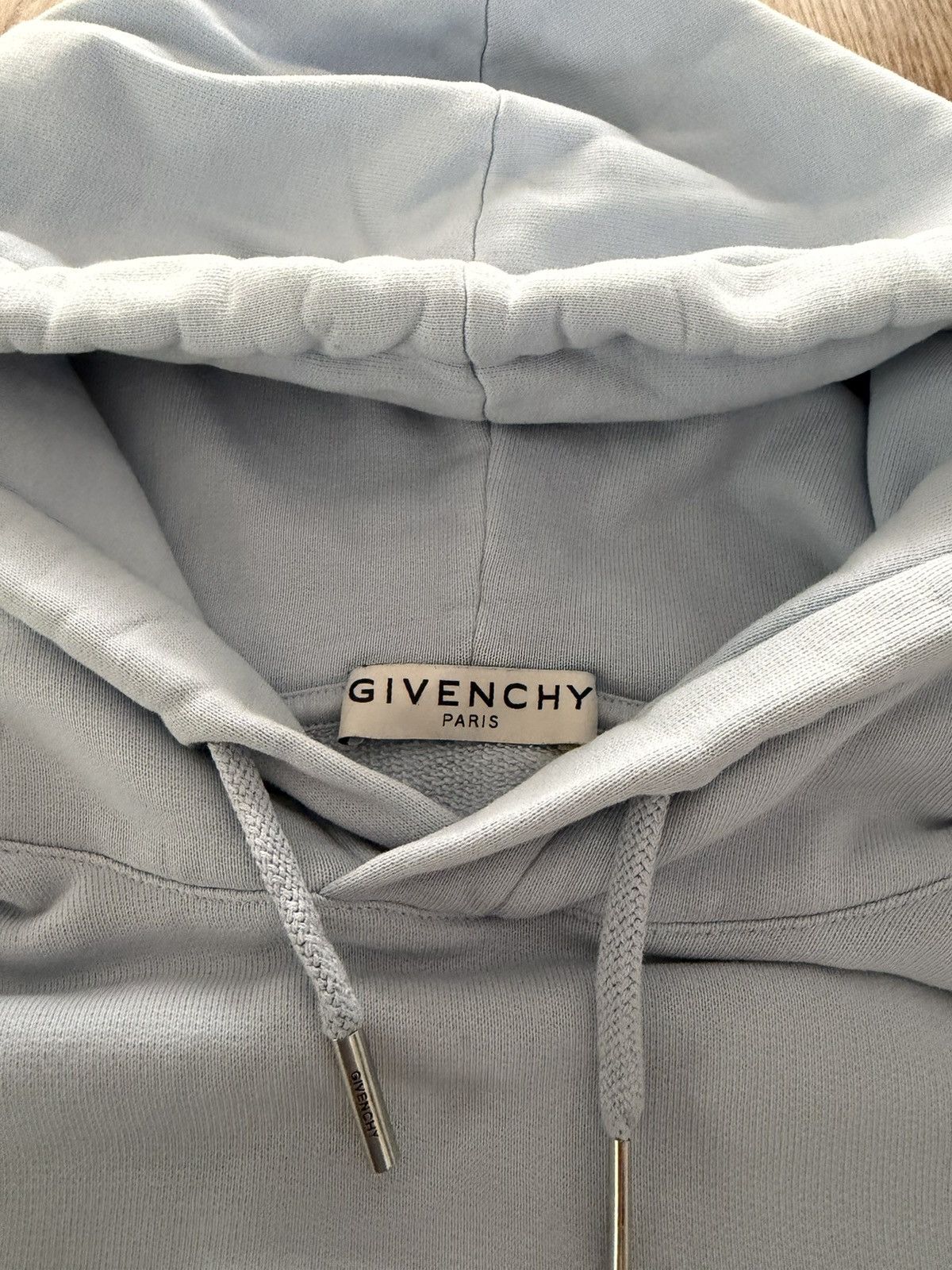 Givenchy Givenchy Light Blue Refracted Embroidered Logo Hoodie Size US L / EU 52-54 / 3 - 4 Thumbnail