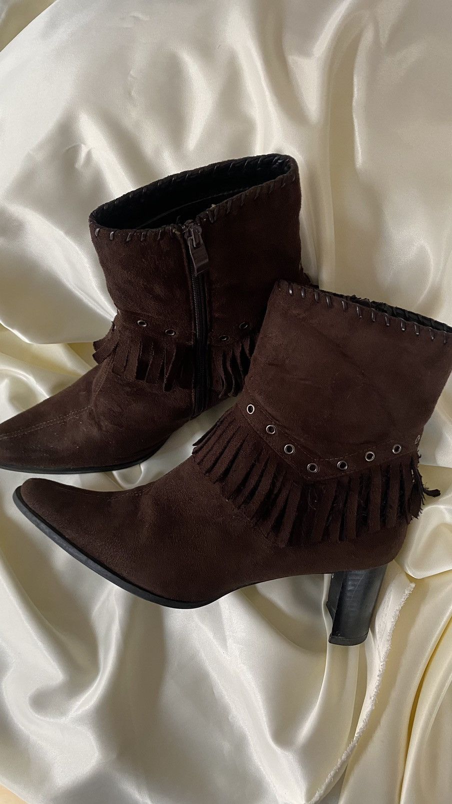 Vintage Vintage brown suede boho mid-calf boots Size US 6.5 / IT 36.5 - 3 Thumbnail
