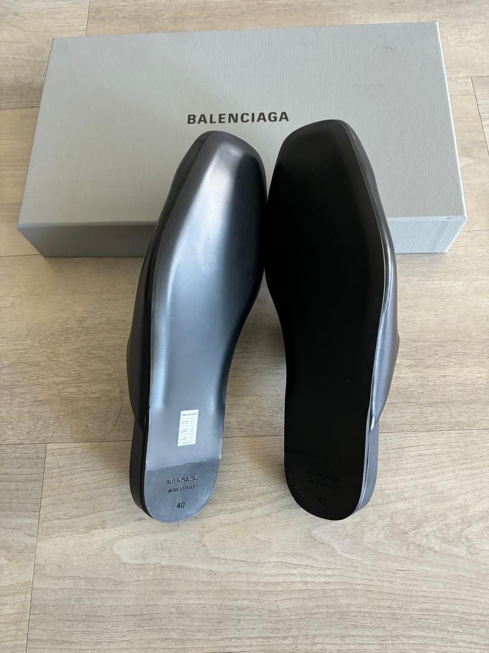 Balenciaga Leather BB Mules in black Size US 7 / EU 40 - 5 Thumbnail