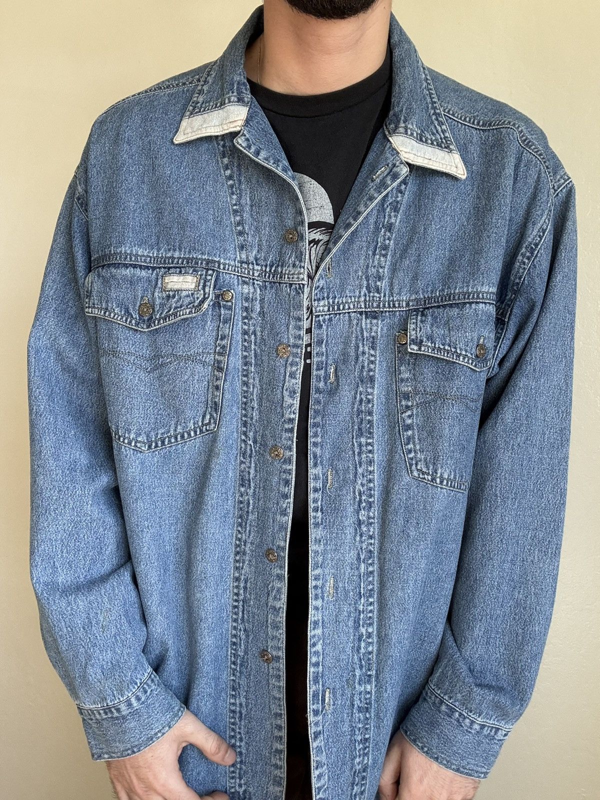 UNIONBAY × Vintage Vintage Union Bay Denim Button Up Shirt Size US L / EU 52-54 / 3 - 7 Thumbnail