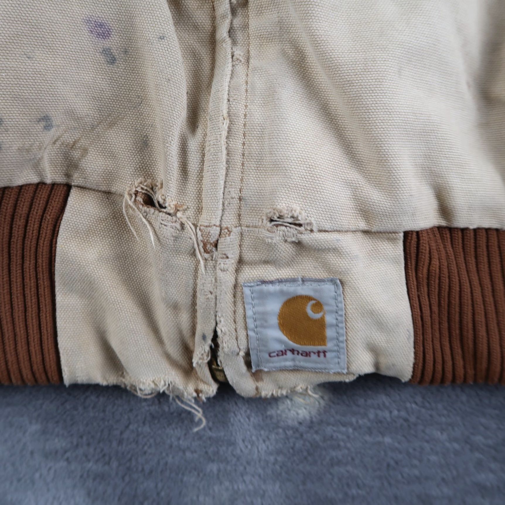 Carhartt VINTAGE Carhartt Jacket Mens XL Santa Fe J13 Quilted Lined Distressed Made In USA Size US XL / EU 56 / 4 - 3 Thumbnail