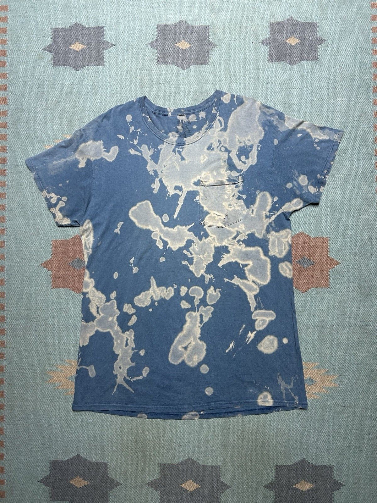 Fruit Of The Loom Fruit loom pocket tshirt bleach tie dye cotton distressed XL Size US XL / EU 56 / 4 - 1 Thumbnail