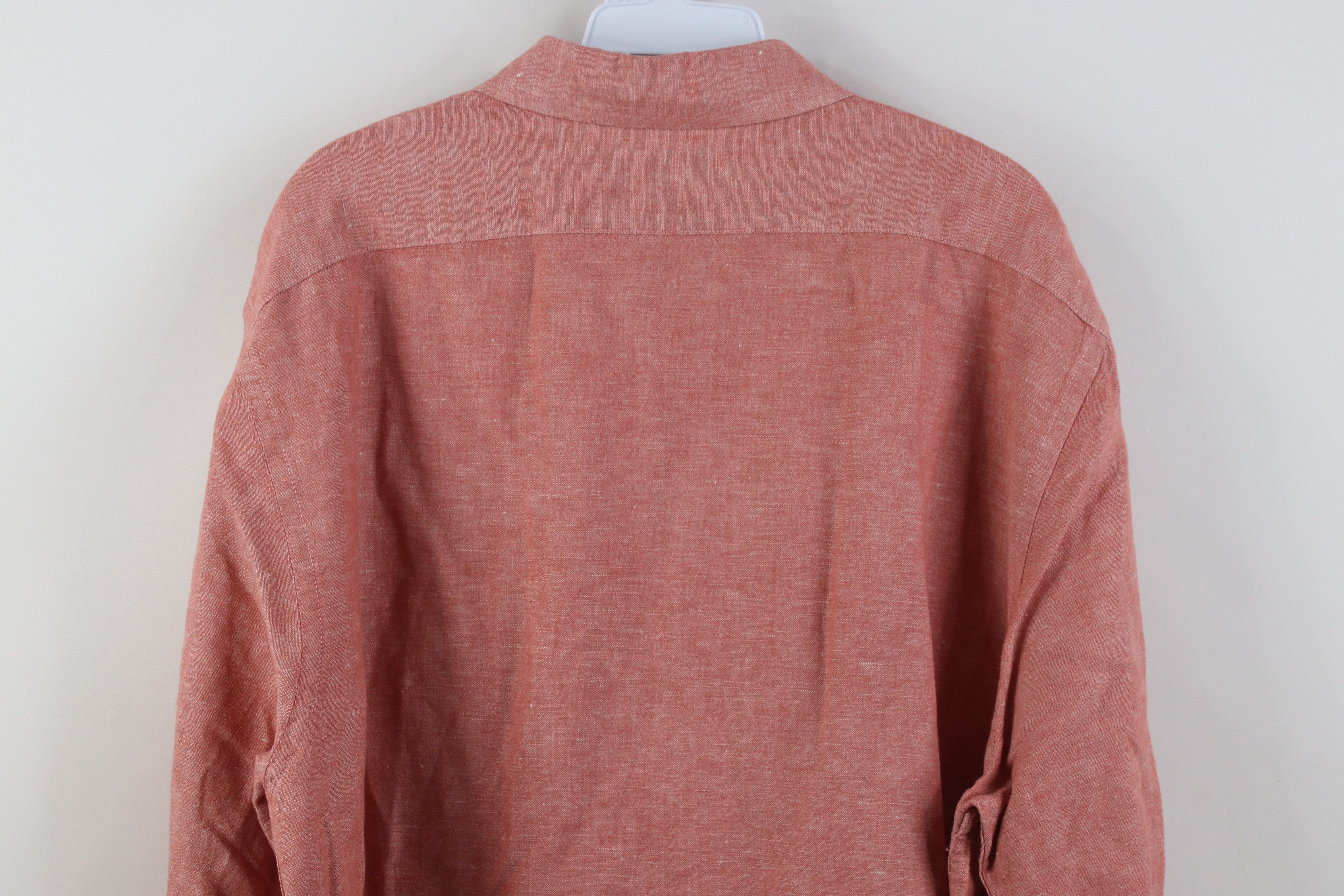 Banana Republic Banana Republic Linen Blend Collared Button Shirt Red Size US XL / EU 56 / 4 - 11 Thumbnail