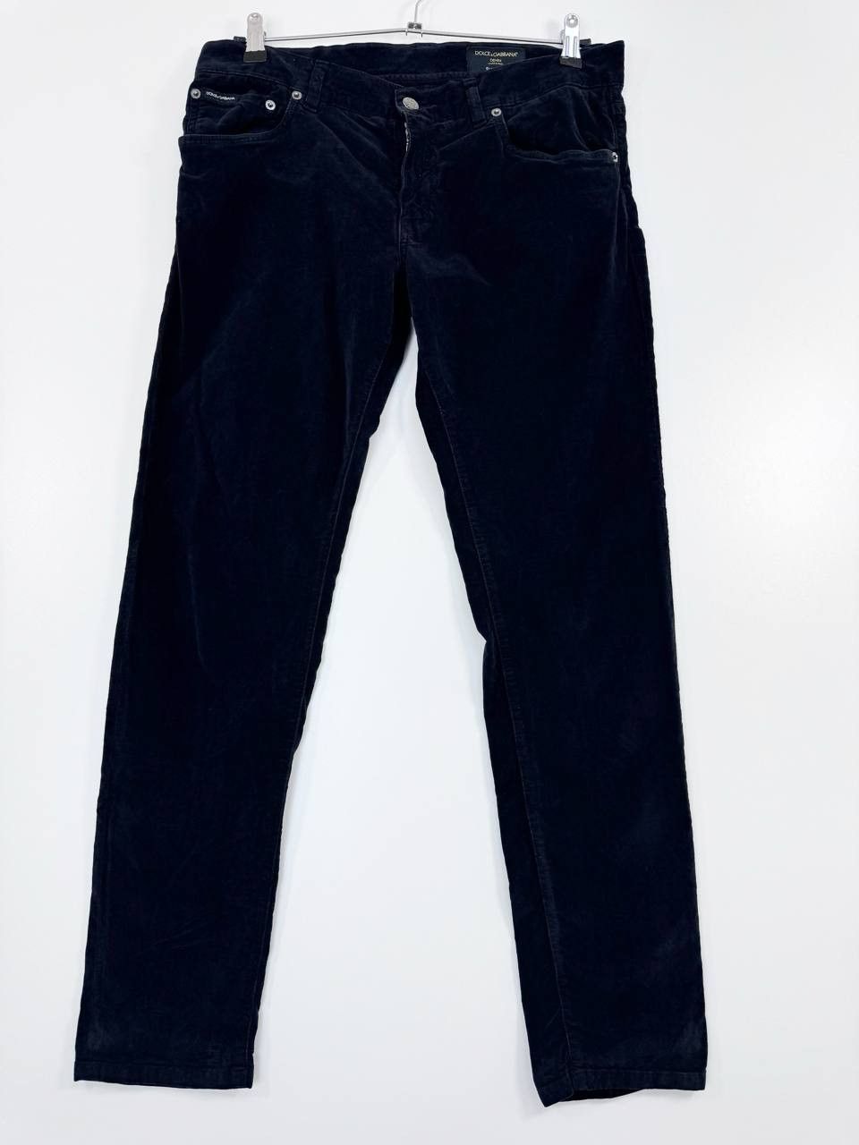 Dolce & Gabbana Dolce & Gabbana Mens Black Velvet Jeans Skinny 50 Size US 34 / EU 50 - 1 Thumbnail