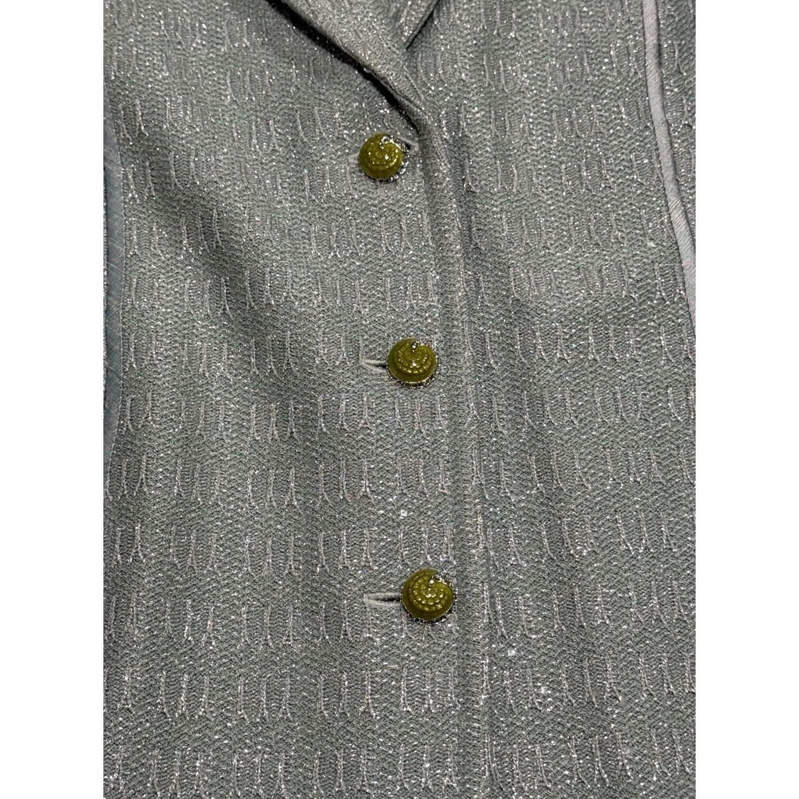 St. John St. John Evening Jacket Seafoam Knit Metallic Blazer Size 10 Womens Seafoam Knit Metallic Blazer 10 Size L / US 10 / IT 46 - 2 Thumbnail
