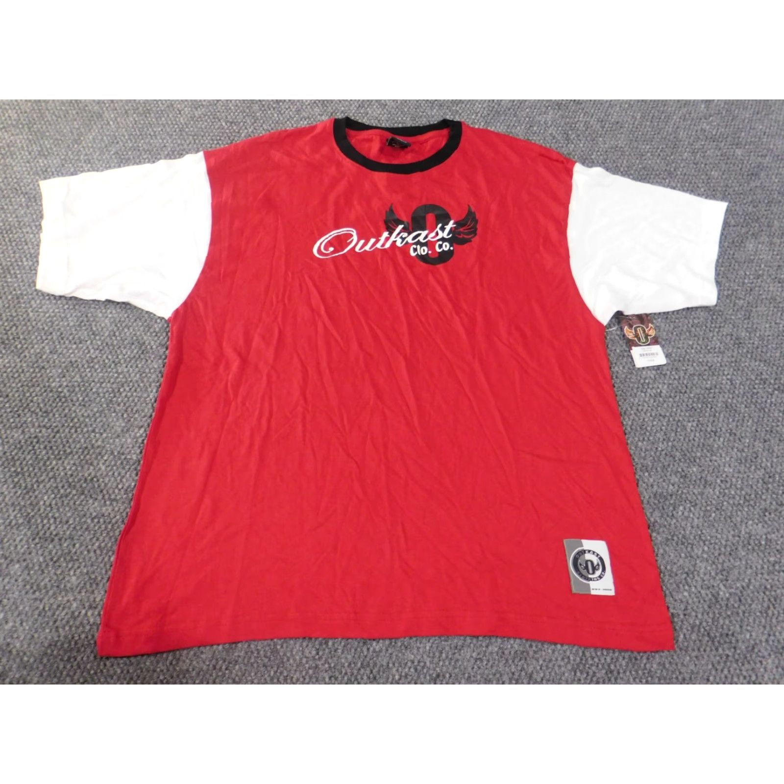 CO Outkast Shirt Men L Red Hip Hop Logo Crew Neck Short Sleeve Cotton Knit T-Shirt Vintage? No, Deadstock Retro Style Size US L / EU 52-54 / 3 - 3 Thumbnail