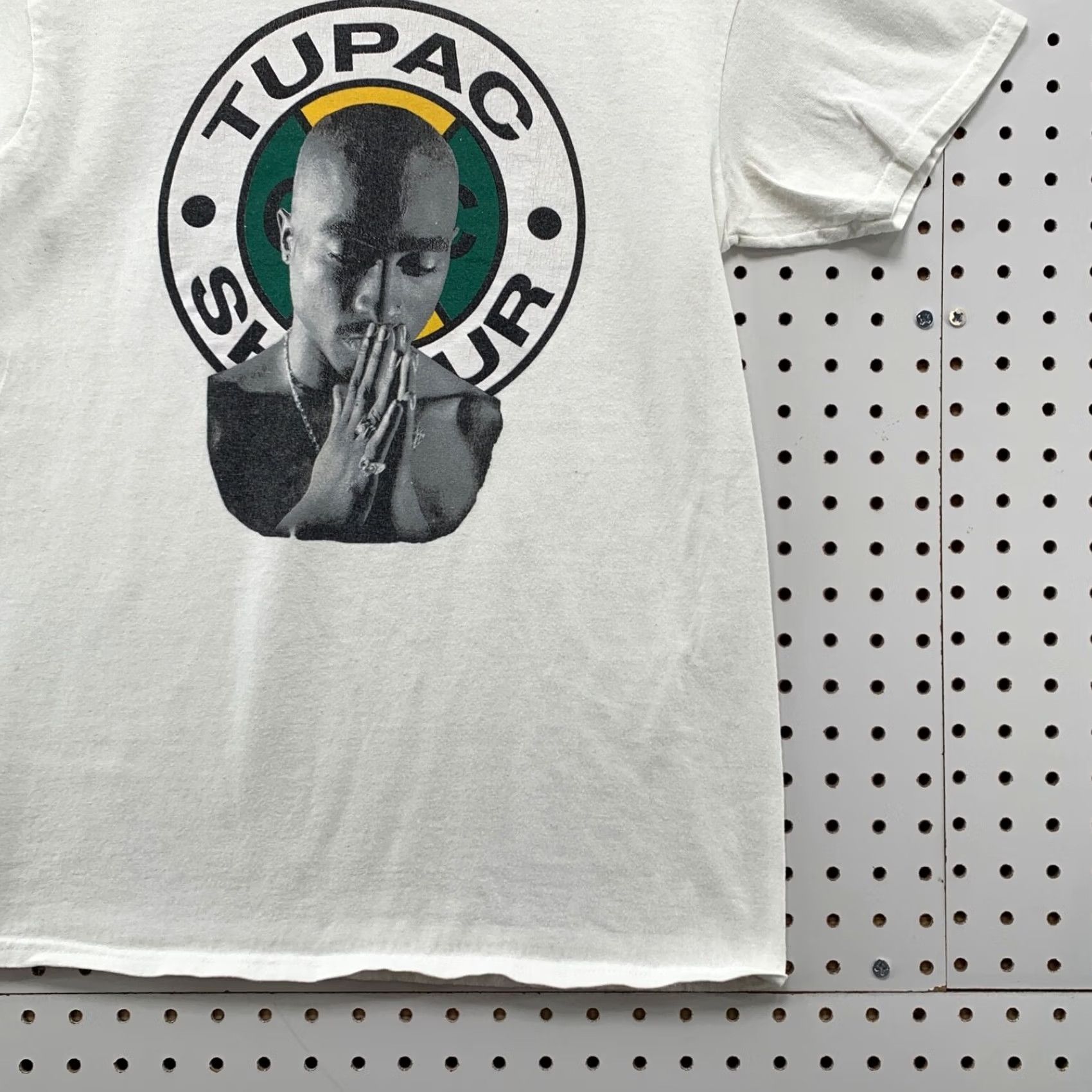 Vintage VINTAGE Cross Colours Tupac Shakur Shirt Mens XS White Hip Hop Graphic Print T-Shirt, 16x25, Short Sleeve, Crew Neck, 90s Mens XS Size US XS / EU 42 / 0 - 6 Thumbnail