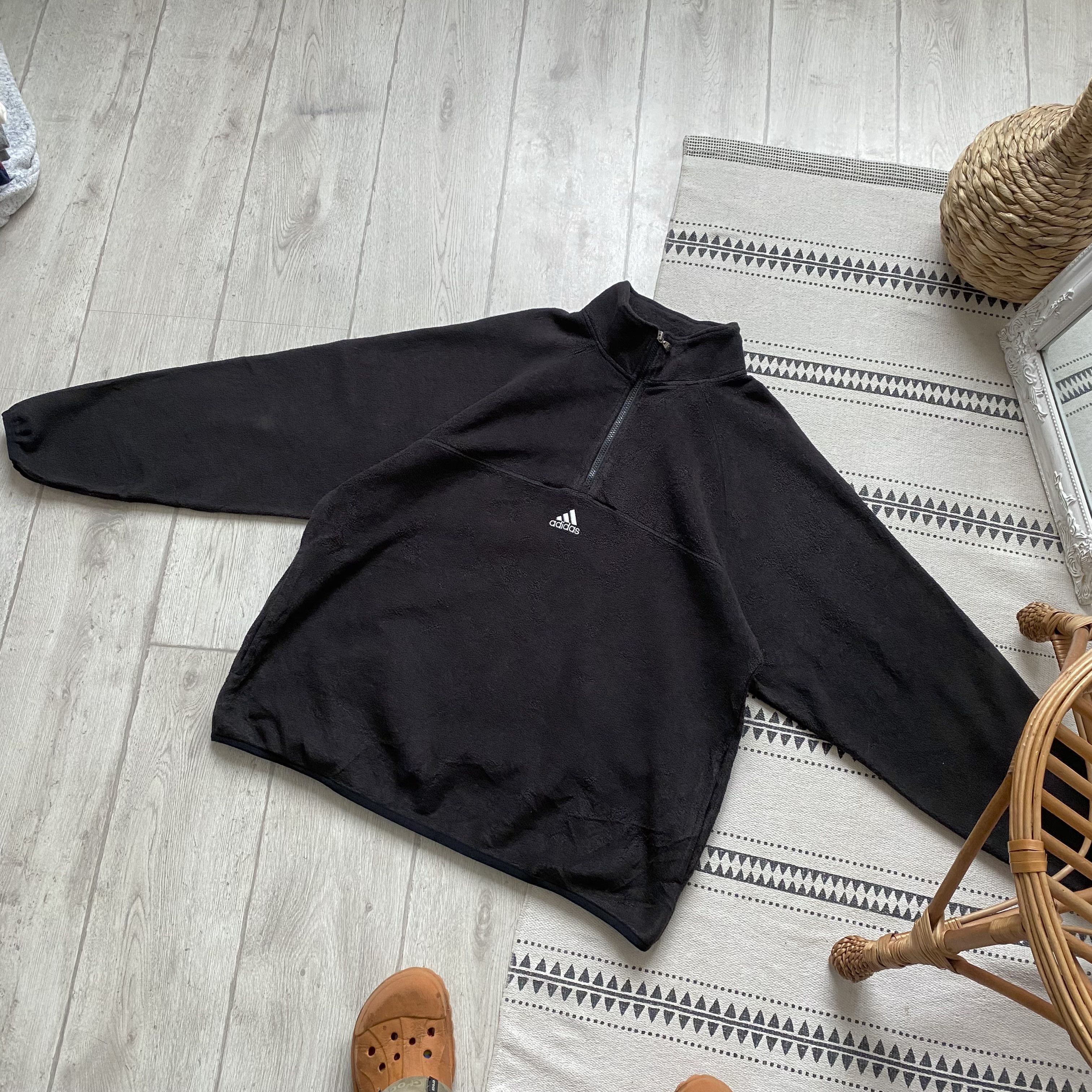 Adidas Gorpcore Vintage Adidas Fleece ¼ zip Sweater Drill Polartec Size US XL / EU 56 / 4 - 9 Thumbnail