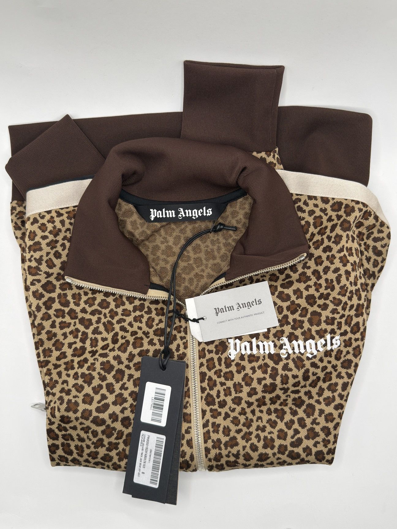 Palm Angels Palm Angels High Neck Leopard Jacquard Jacket Size US S / EU 44-46 / 1 - 1 Thumbnail