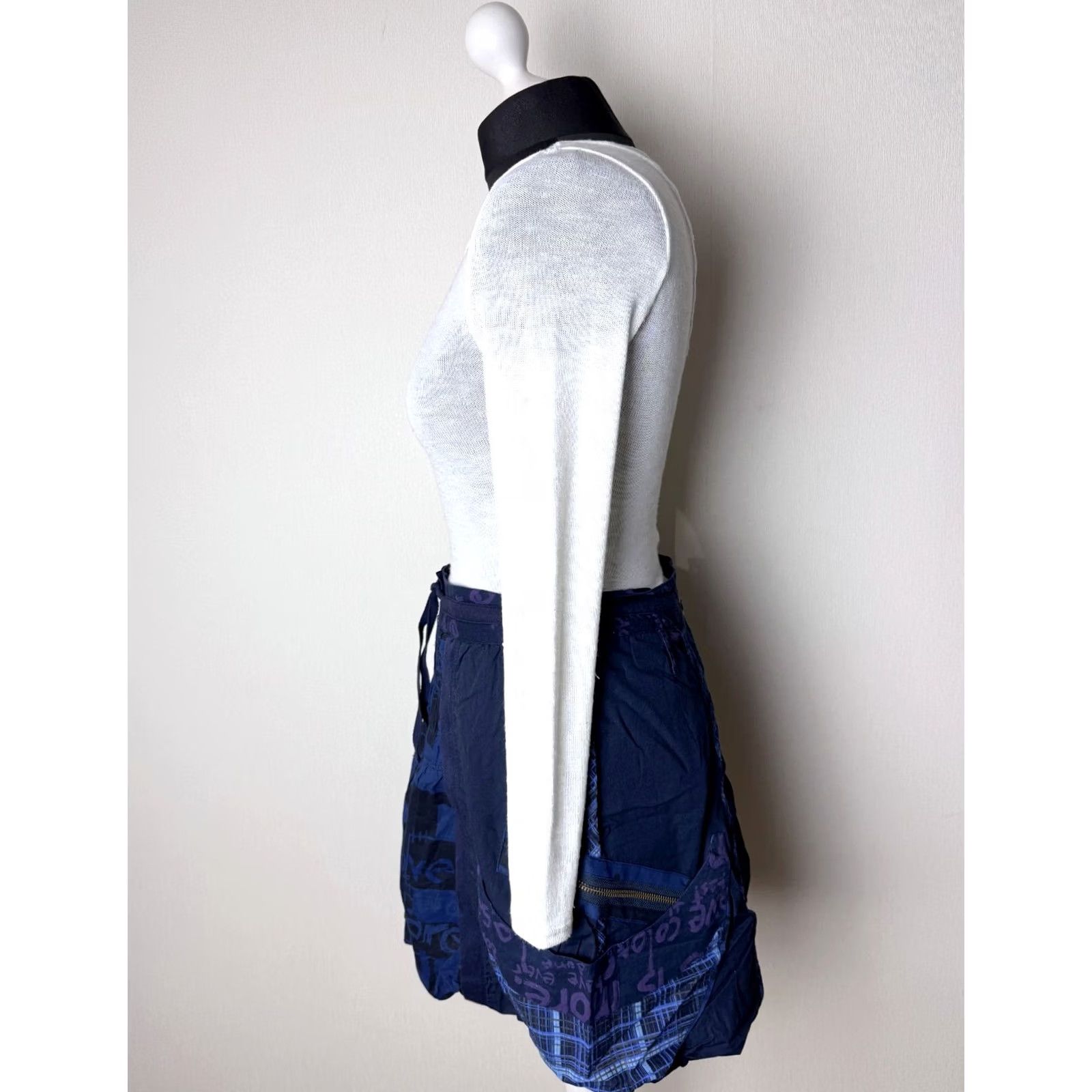 Desigual Desigual Skirt Womens Size 40 Blue Short - 11F2767 Size 27" / US 4 / IT 40 - 3 Thumbnail