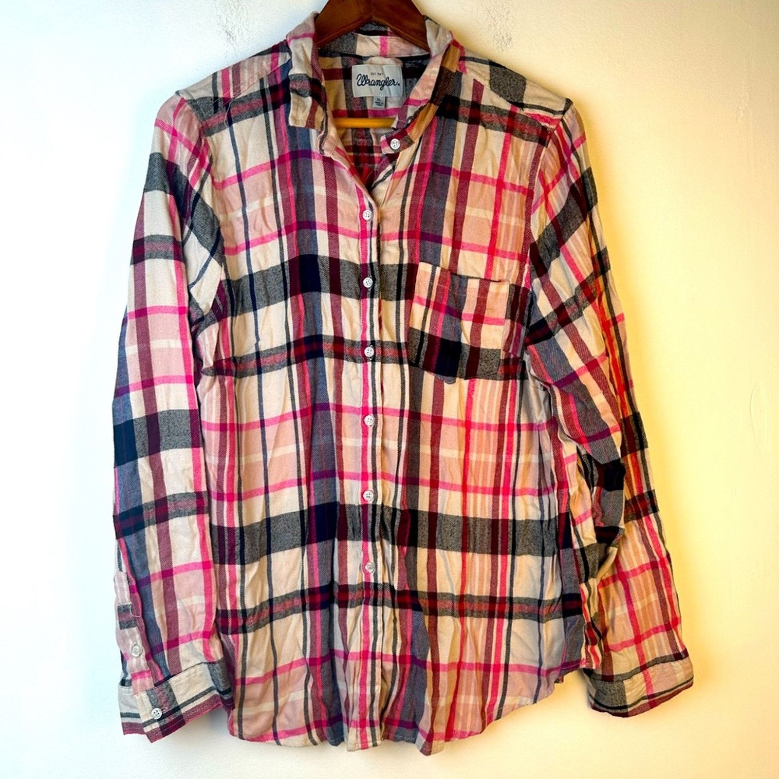 Wrangler Wrangler Plaid Button Front Top Size XL / US 12-14 / IT 48-50 - 1 Thumbnail