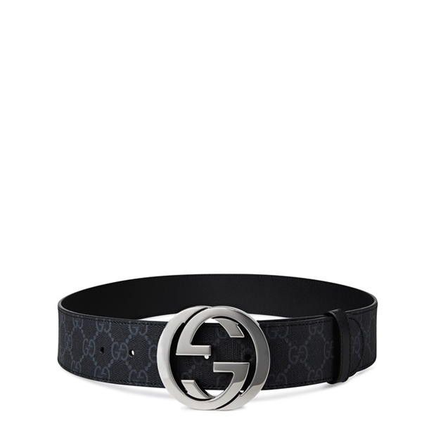 GUCCI Men'S Logo Canvas Gg Supreme Belt