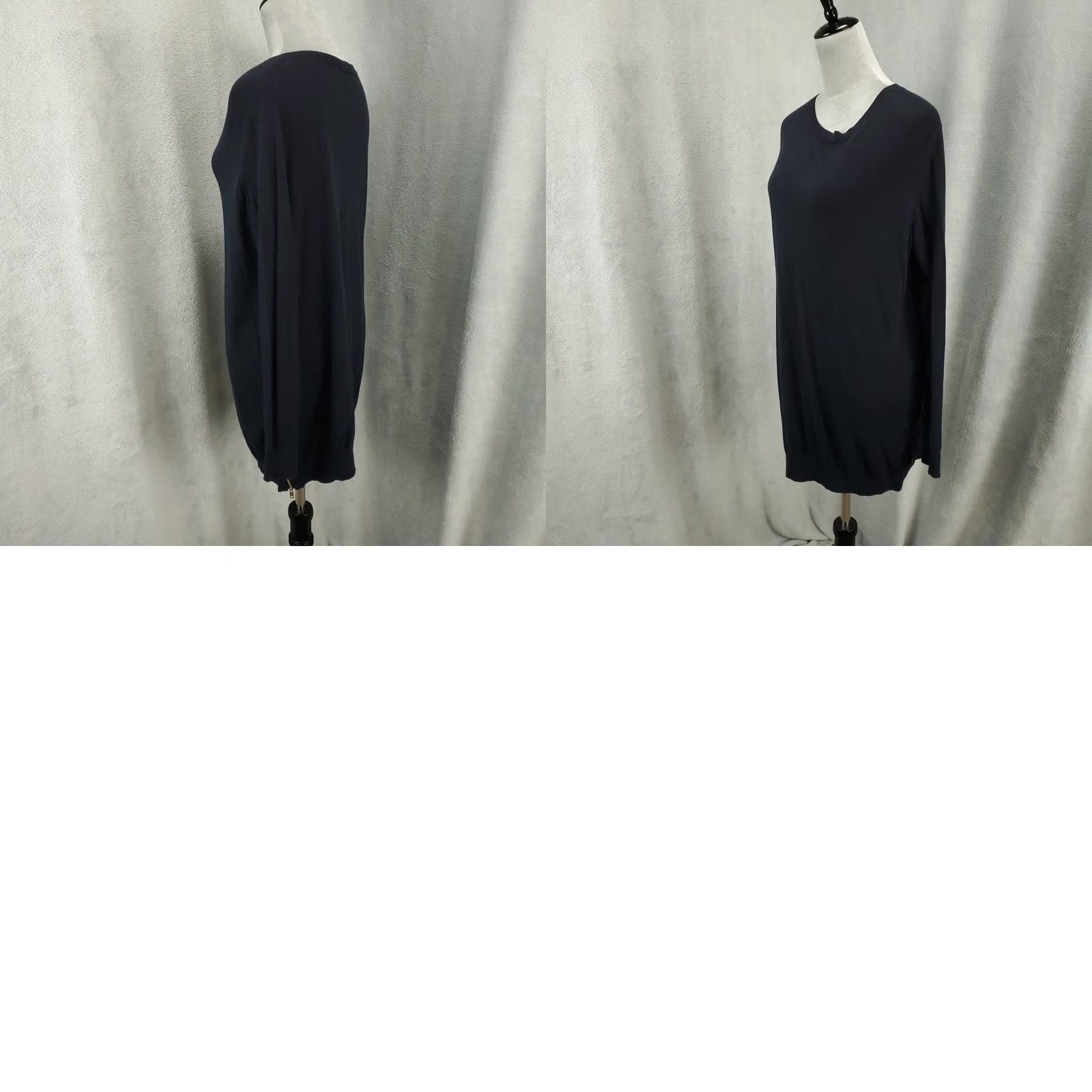 Ann Taylor Wool Blend Sweater Womens Medium Black Long Longline Tunic Zipper Accents Size M / US 6-8 / IT 42-44 - 9 Thumbnail