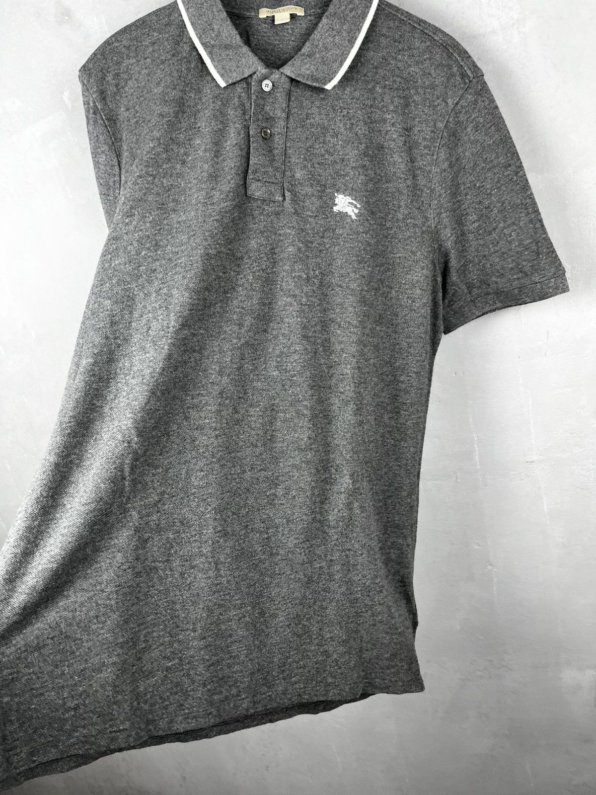 Burberry Vintage BURBERRY Polo Shirt Tee Y2K Rare Hype White Size US L / EU 52-54 / 3 - 7 Thumbnail