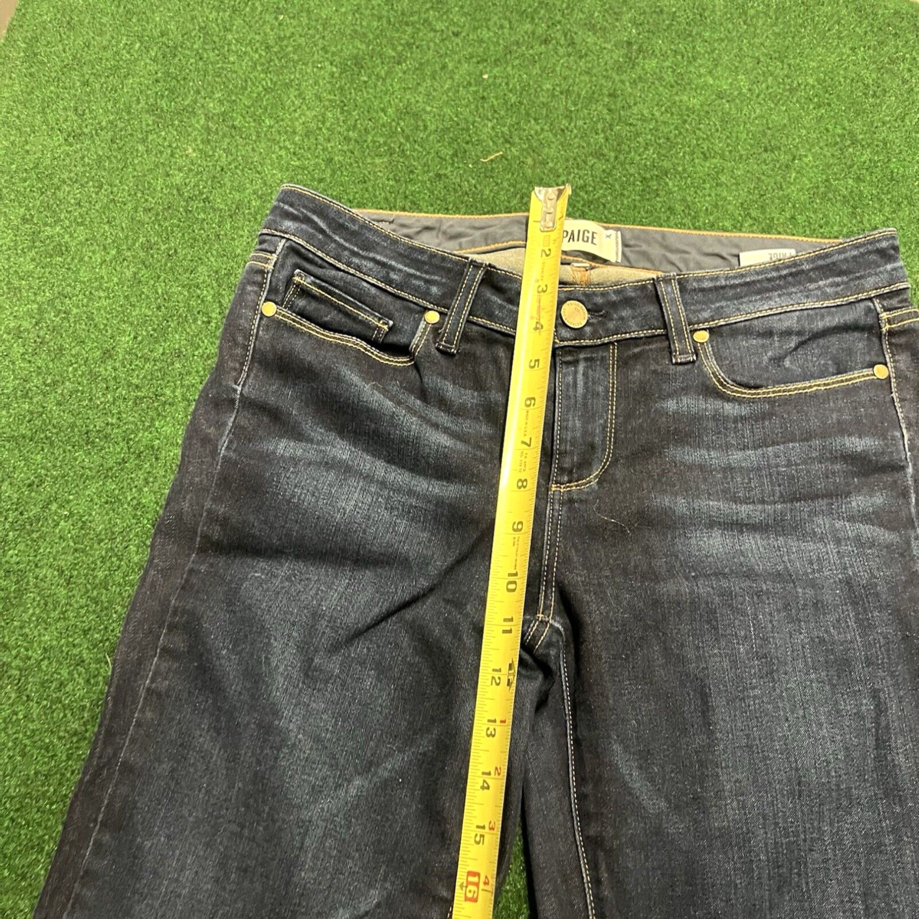 Paige Paige Jeans Womens 29 Blue Denim Dark Wash High Rise Stretch Size 29" - 7 Thumbnail