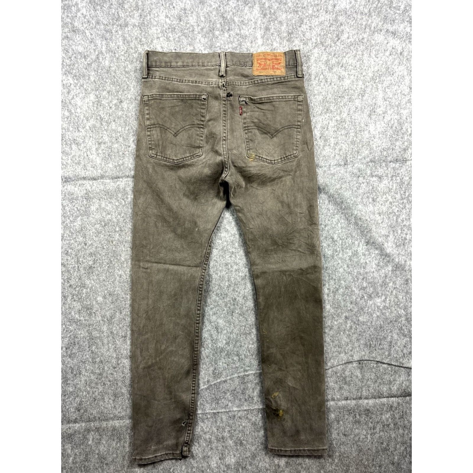 Levi's Levi's 510 Mens Dark Olive Skinny Fit Denim Jeans 31x30 Midrise Button Closure Stretch Pockets Regular Mens Size US 31 - 2 Thumbnail