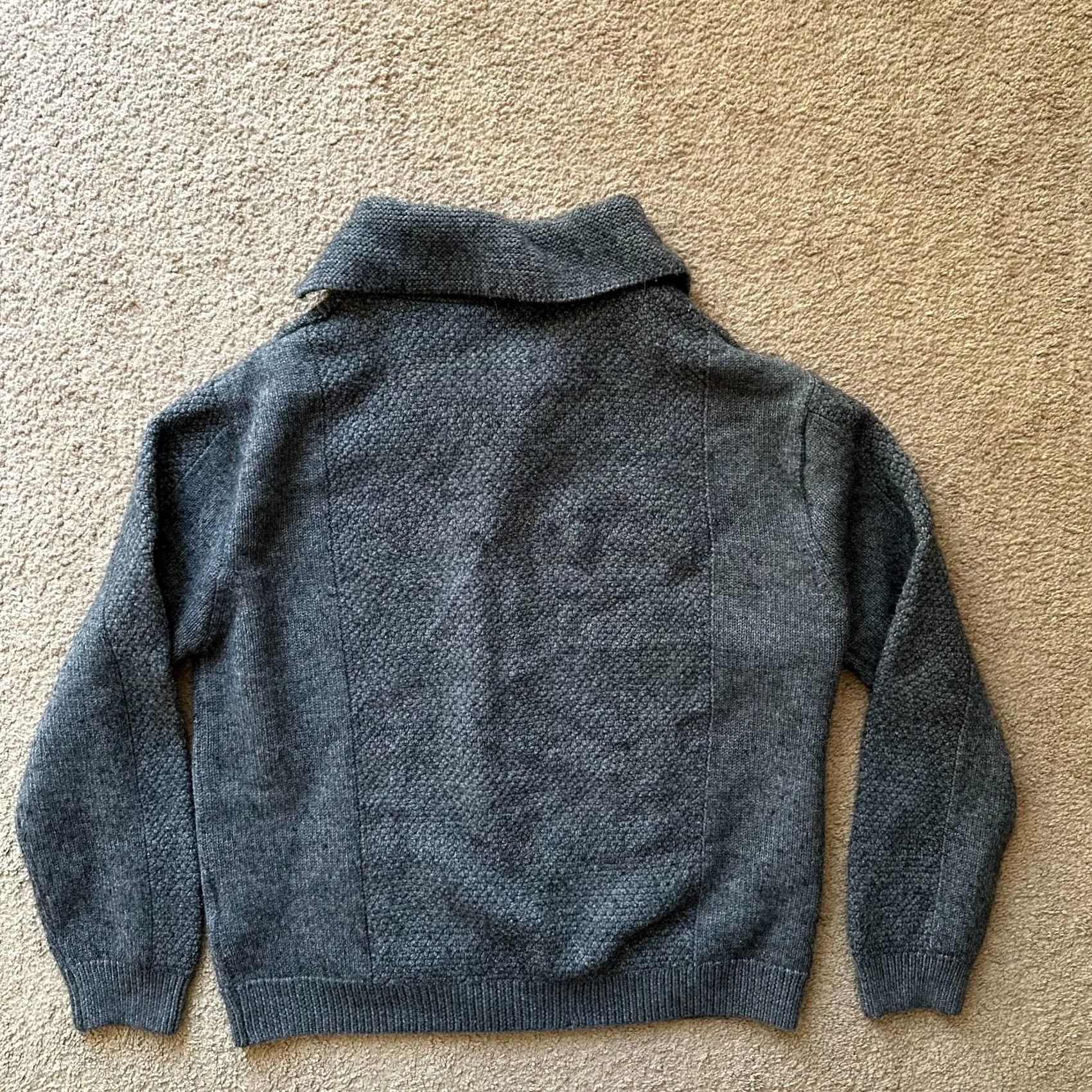 Vintage 7 Diamonds Womens 2XL Cardigan Sweater Grey Long Sleeve Wool Blend Button Up Size XXL / US 16-18 / IT 52-54 - 2 Thumbnail
