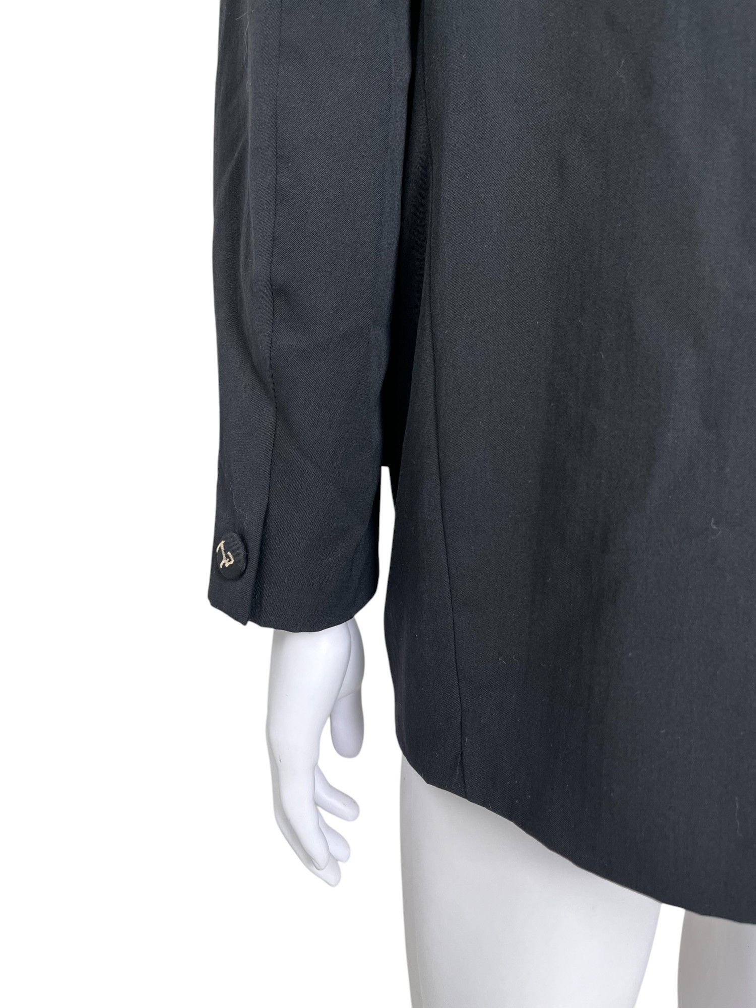 Comme des Garcons Homme AD 1991 Black Wool Deer Blazer Size 48R - 4 Thumbnail