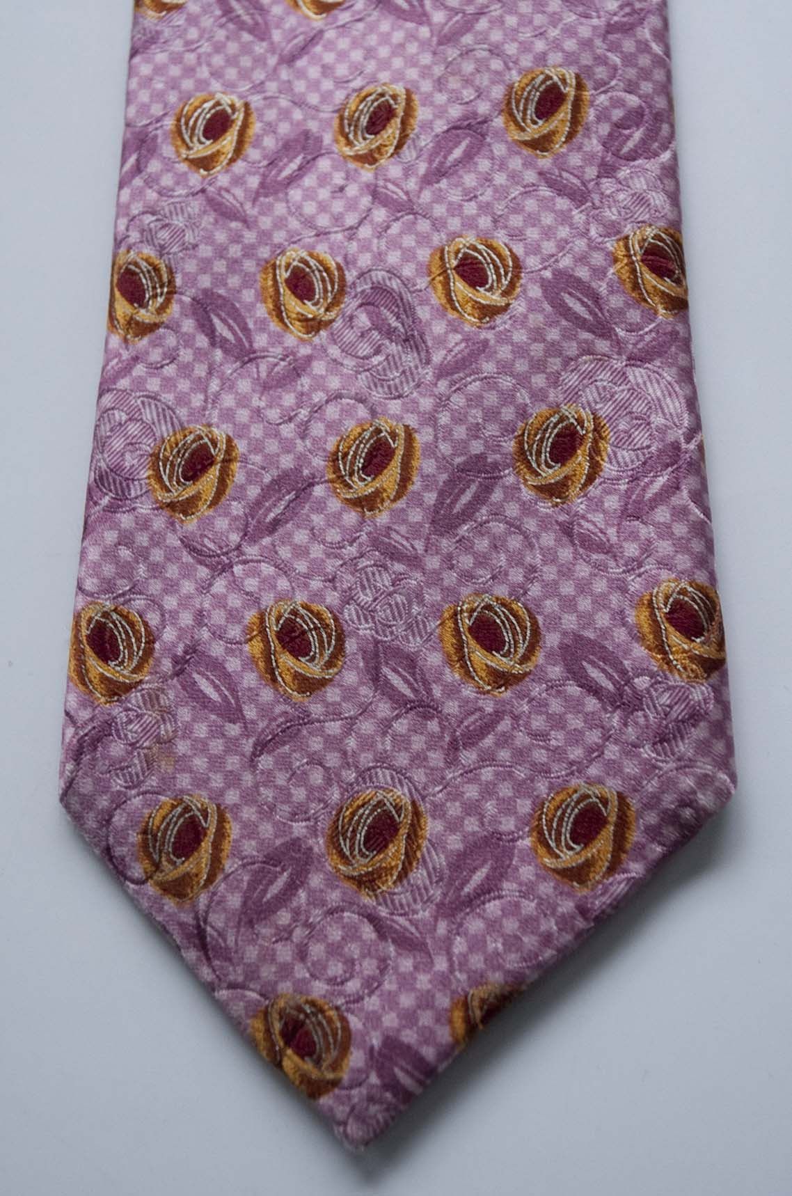 Ermenegildo Zegna Ermenegildo Tie 100% Silk Floral Pink Made in Italy Size ONE SIZE - 3 Thumbnail
