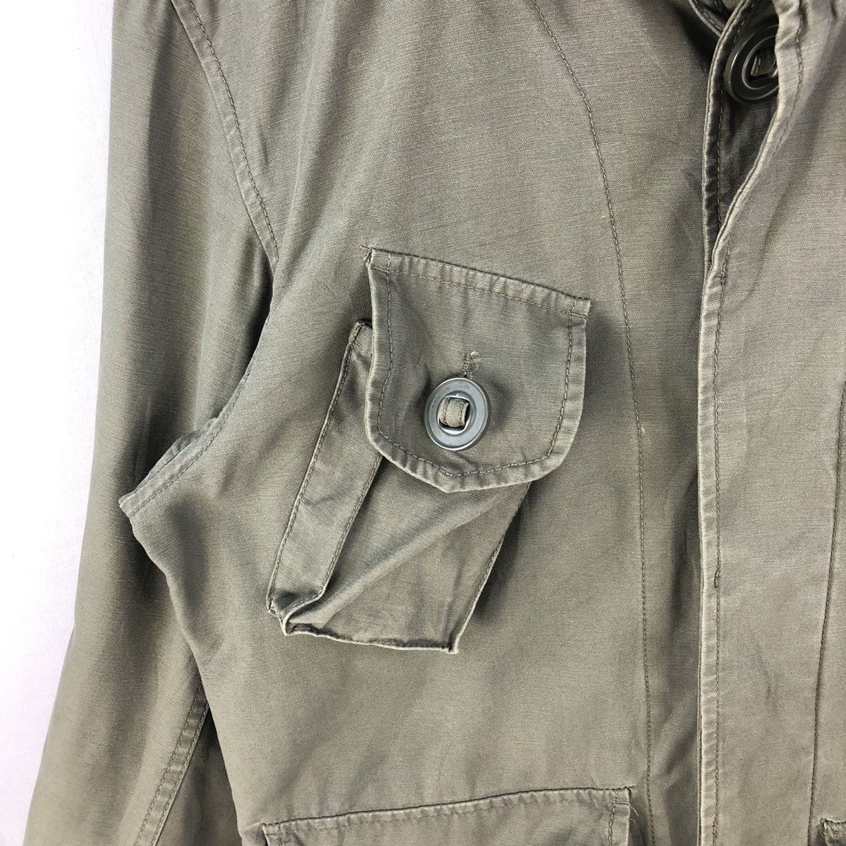 Japanese Brand Vintage Back Number Army Utility Slant Pocket Jacket Size US S / EU 44-46 / 1 - 9 Thumbnail