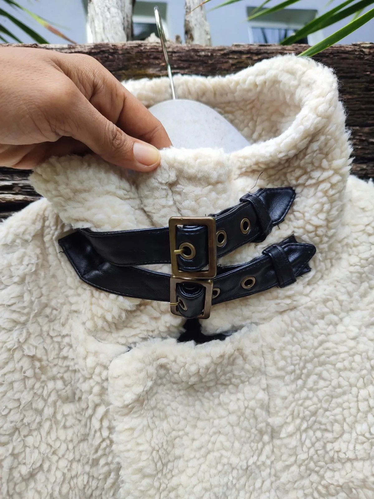 Japanese Brand GRL Faux Shearling Bondage-Style Jacket Size US M / EU 48-50 / 2 - 3 Thumbnail