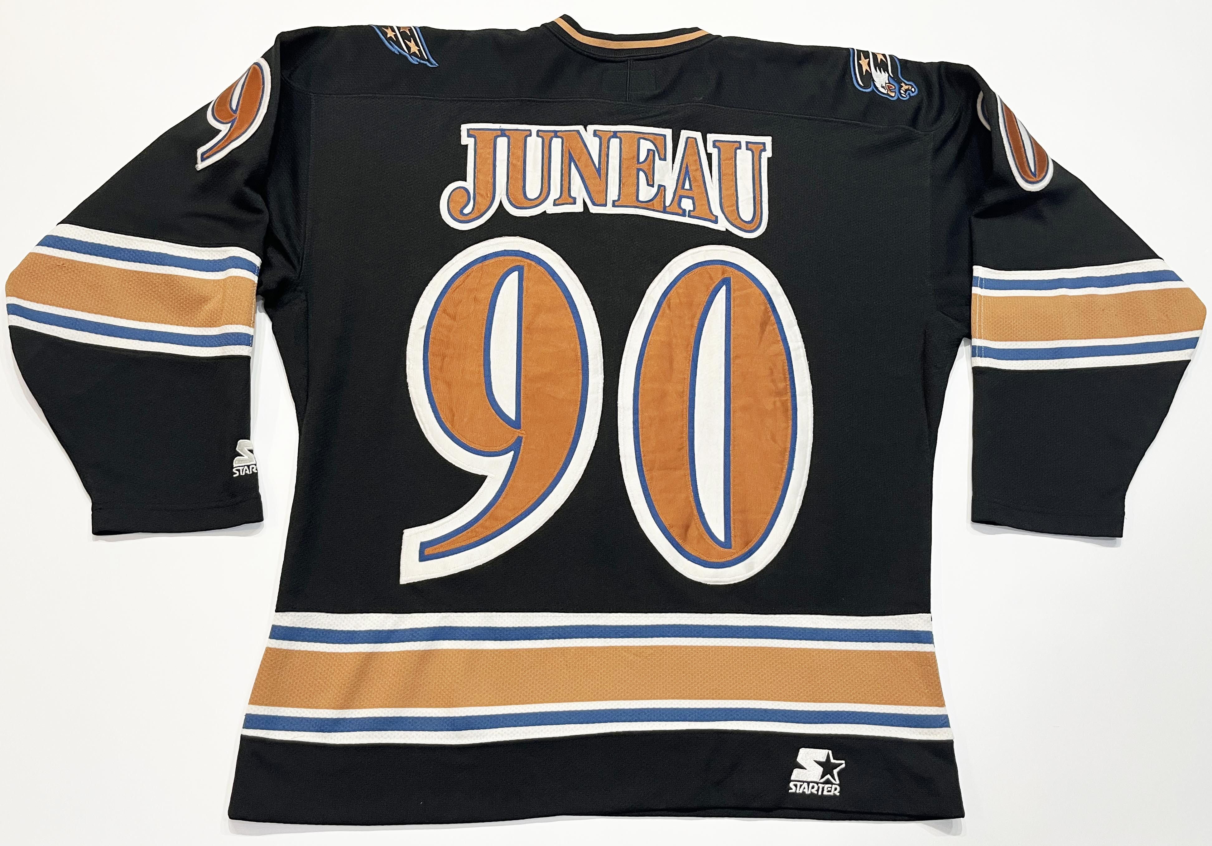 Vtg Starter Washington Capitals JUNEAU #90 NHL Hockey Jersey
