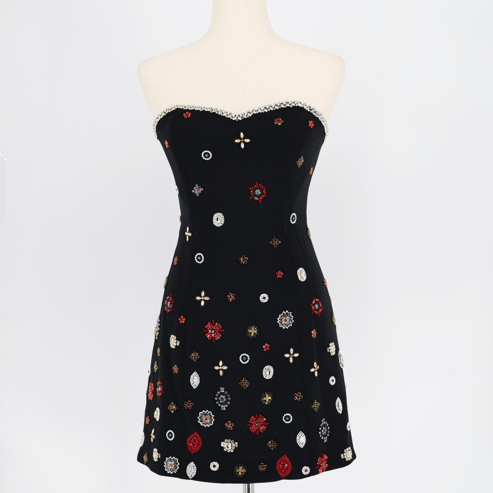 Alice + Olivia Alice + Olivia Women Embellished Strapless Mini Dress US 4 Size S / US 4 / IT 40 - 6 Thumbnail