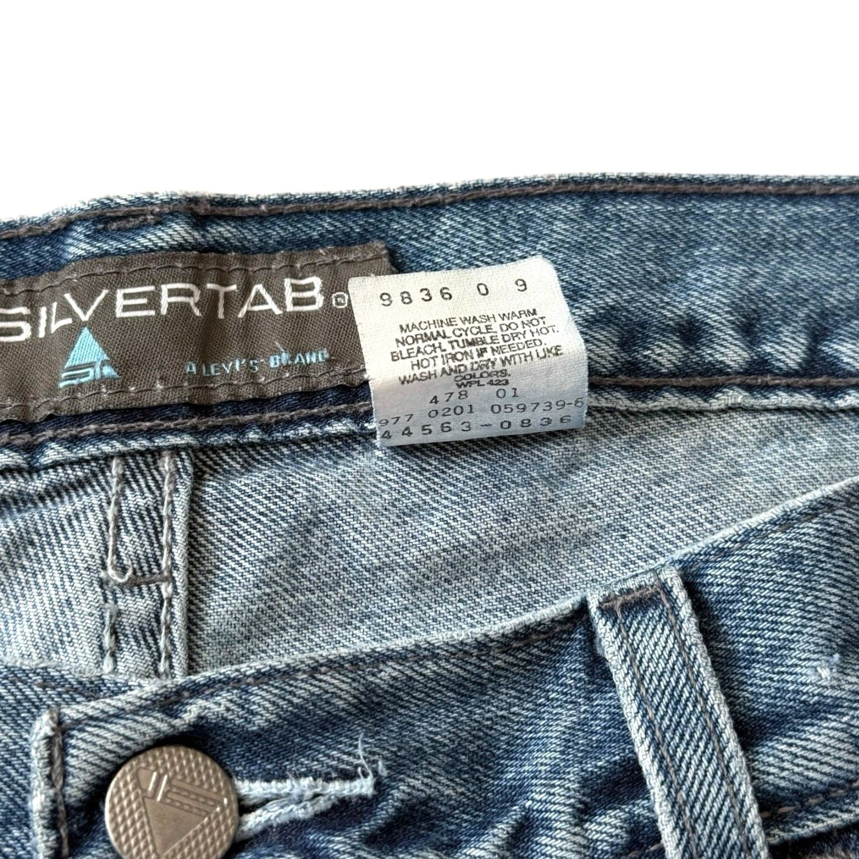Vintage VINTAGE Rare Levis Silver Tab Straight Leg Jeans Men 33 x 30 Denim 5-Pocket Zipper Zip Silver Tab Levis Mens Jeans Size US 33 - 7 Thumbnail