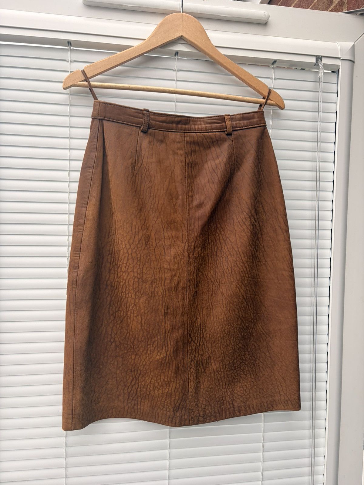 Other Nurse The Furrier Ltd Vintage Real Leather Skirt - UK size 8 Size 27" / US 4 / IT 40 - 3 Thumbnail