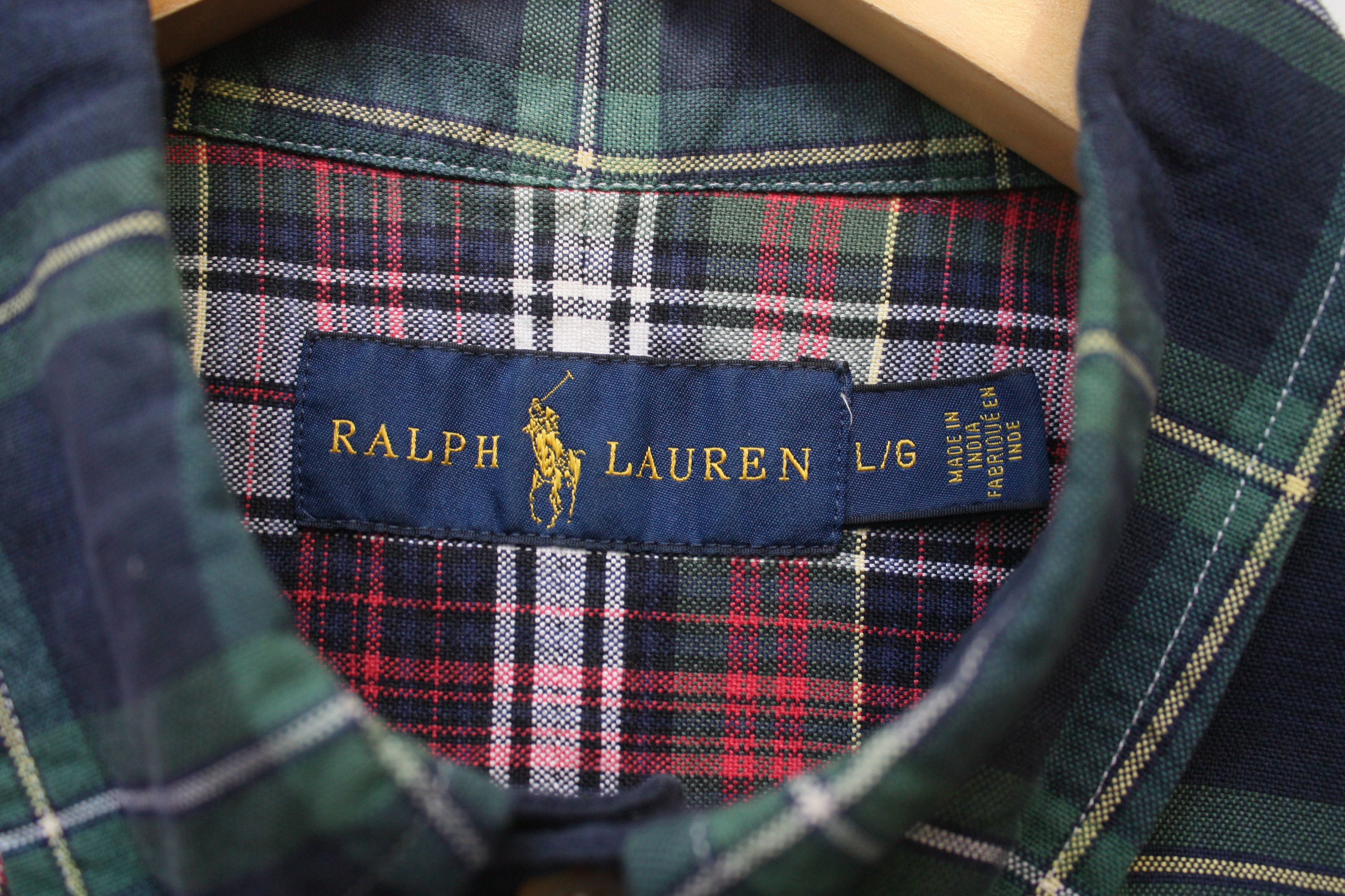 Ralph Lauren Ralph Lauren Patchwork Checkered Shirt Men's Large Size US L / EU 52-54 / 3 - 6 Thumbnail