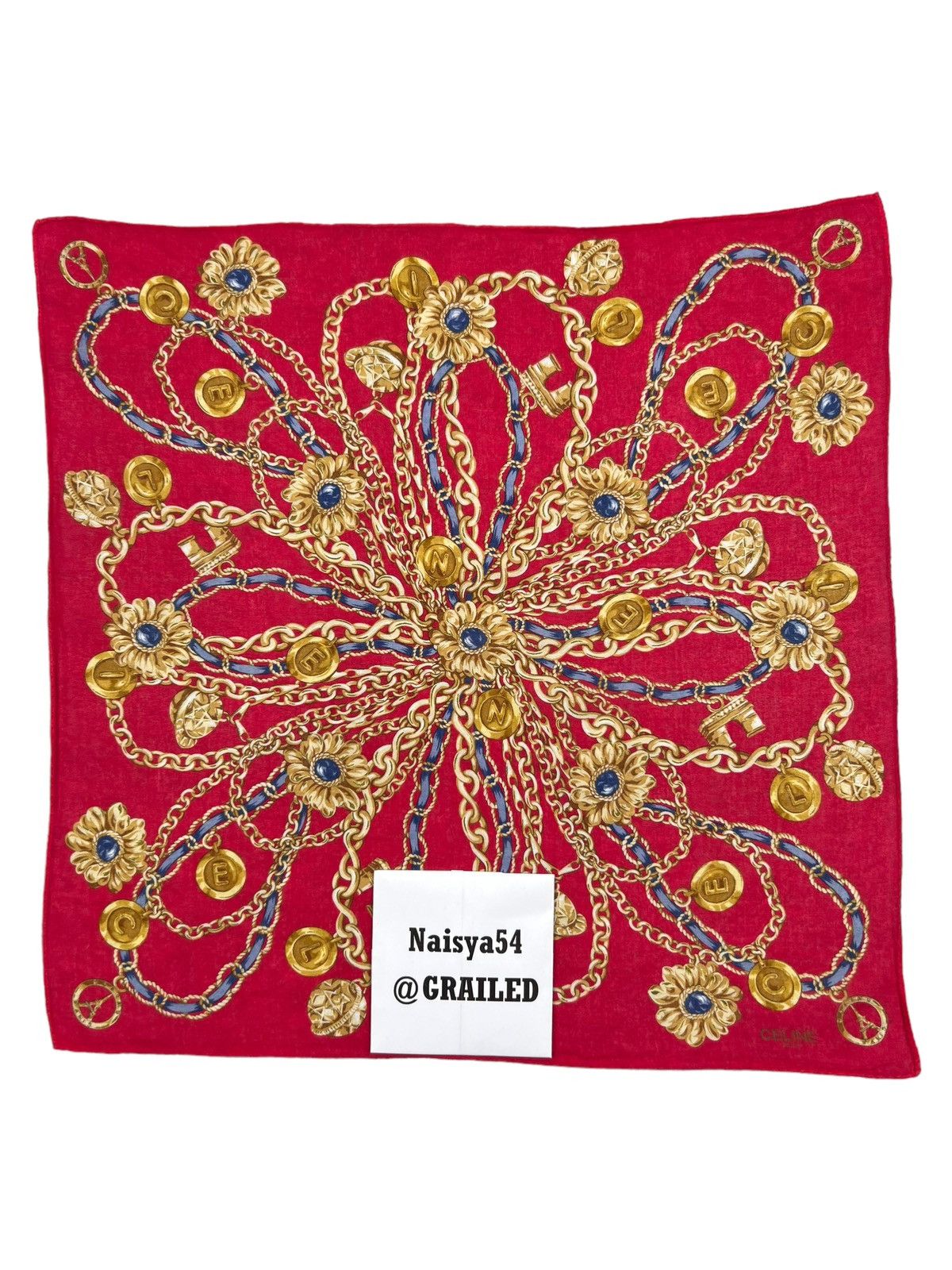 Celine Celine Handkerchief Neckerchief Bandana Pocketsquare Size ONE SIZE - 6 Thumbnail